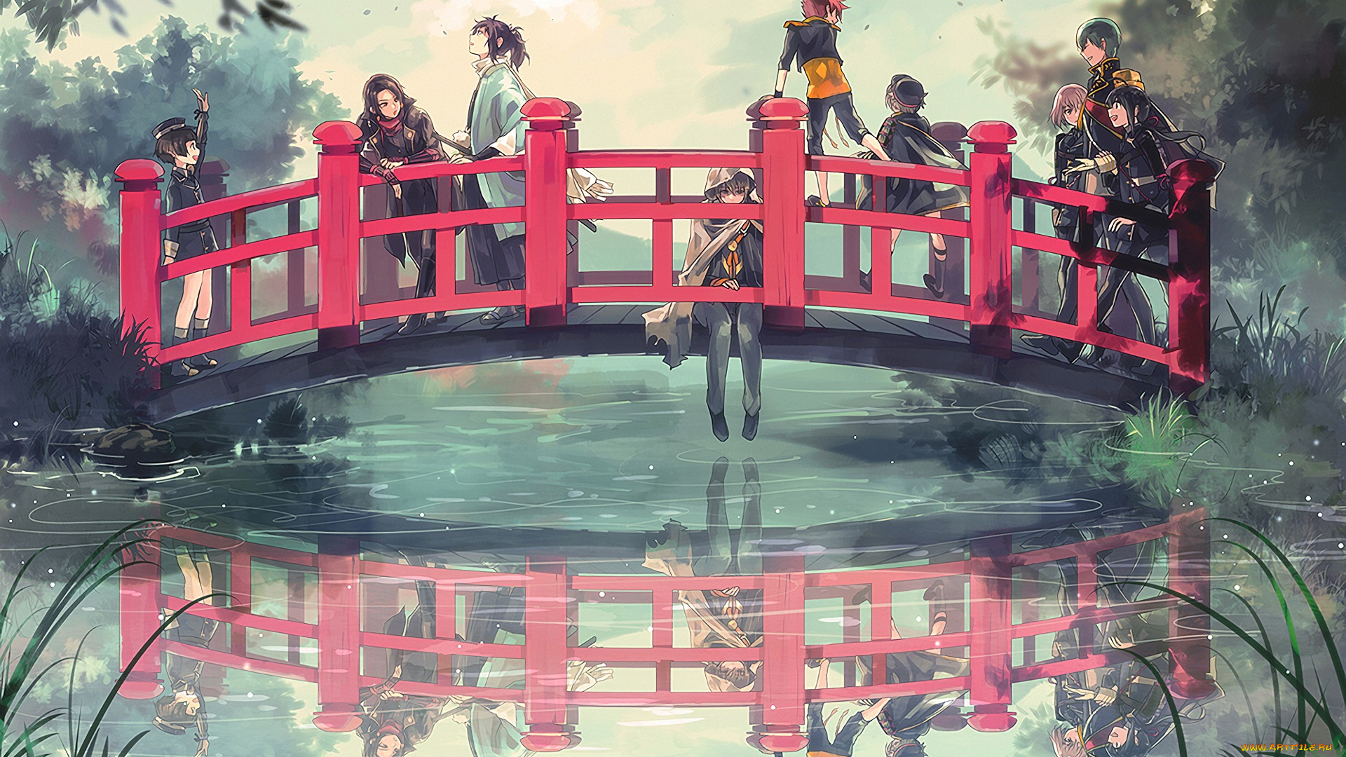 аниме, touken, ranbu, танец, мечей