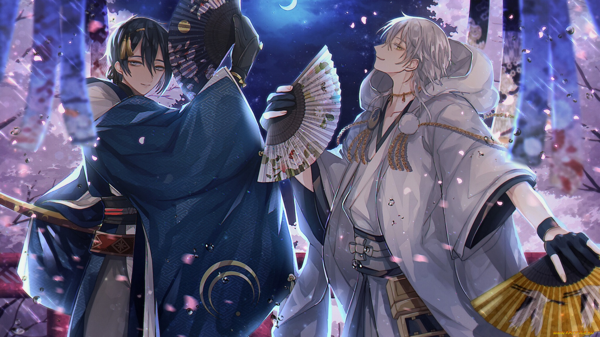аниме, touken, ranbu, танец, мечей