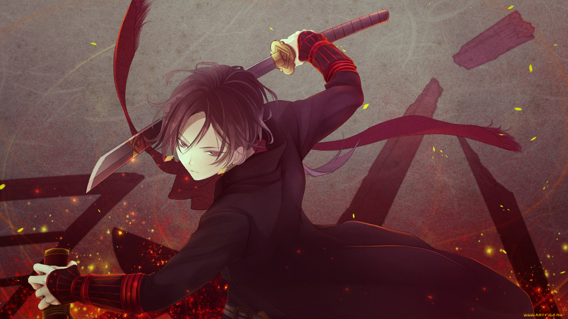 аниме, touken, ranbu, танец, мечей