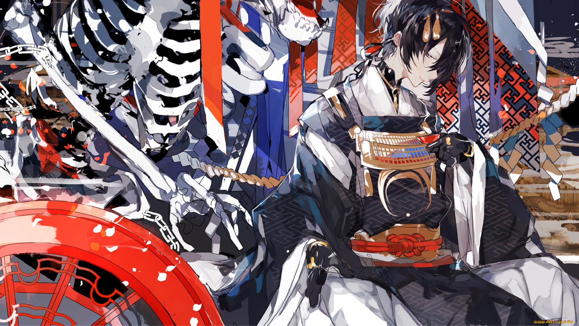 аниме, touken, ranbu, танец, мечей