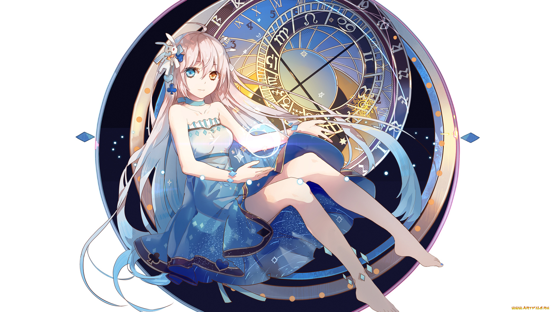 аниме, unknown, , другое, взгляд, девушка, фон