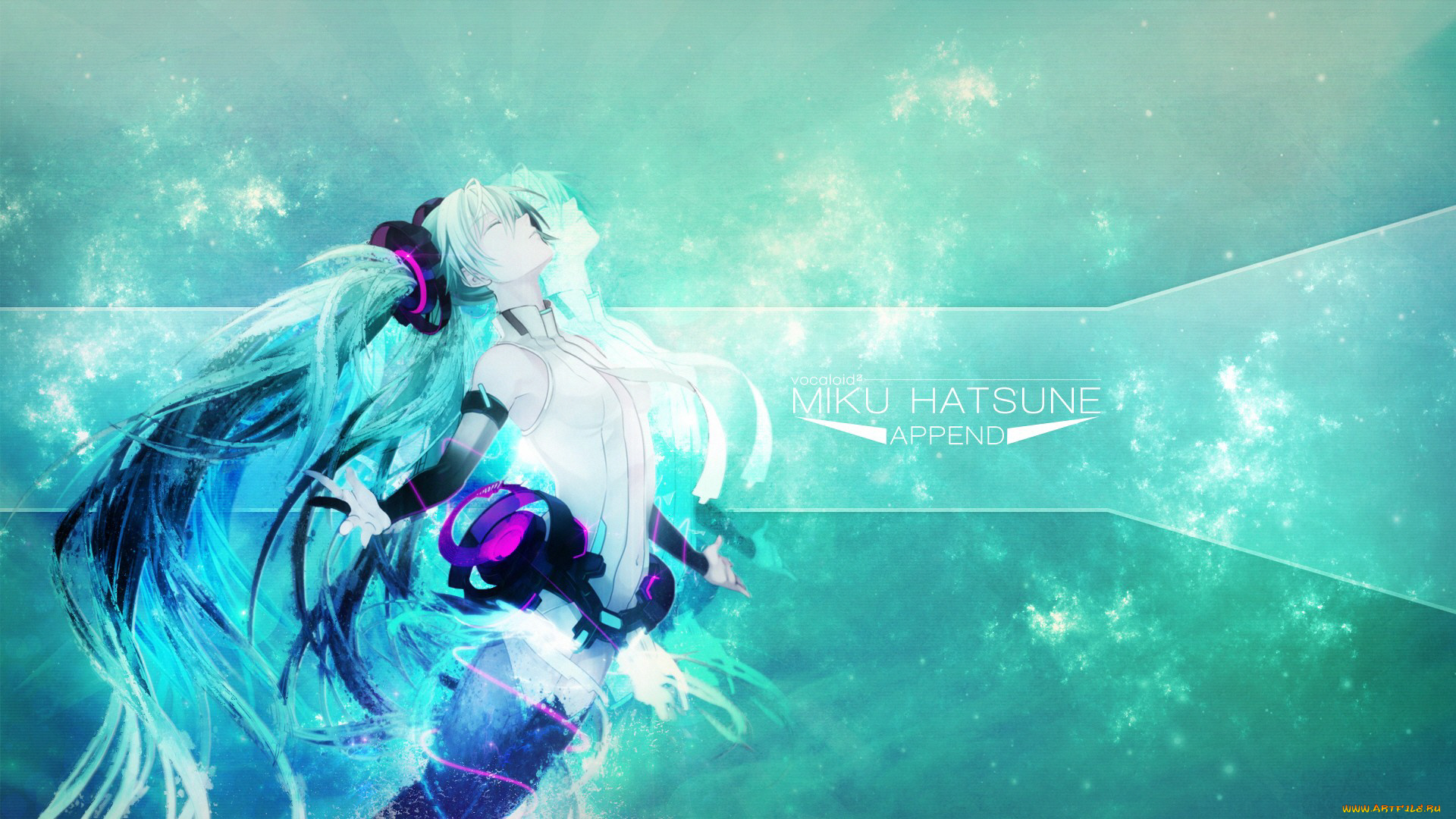 аниме, vocaloid, девушка