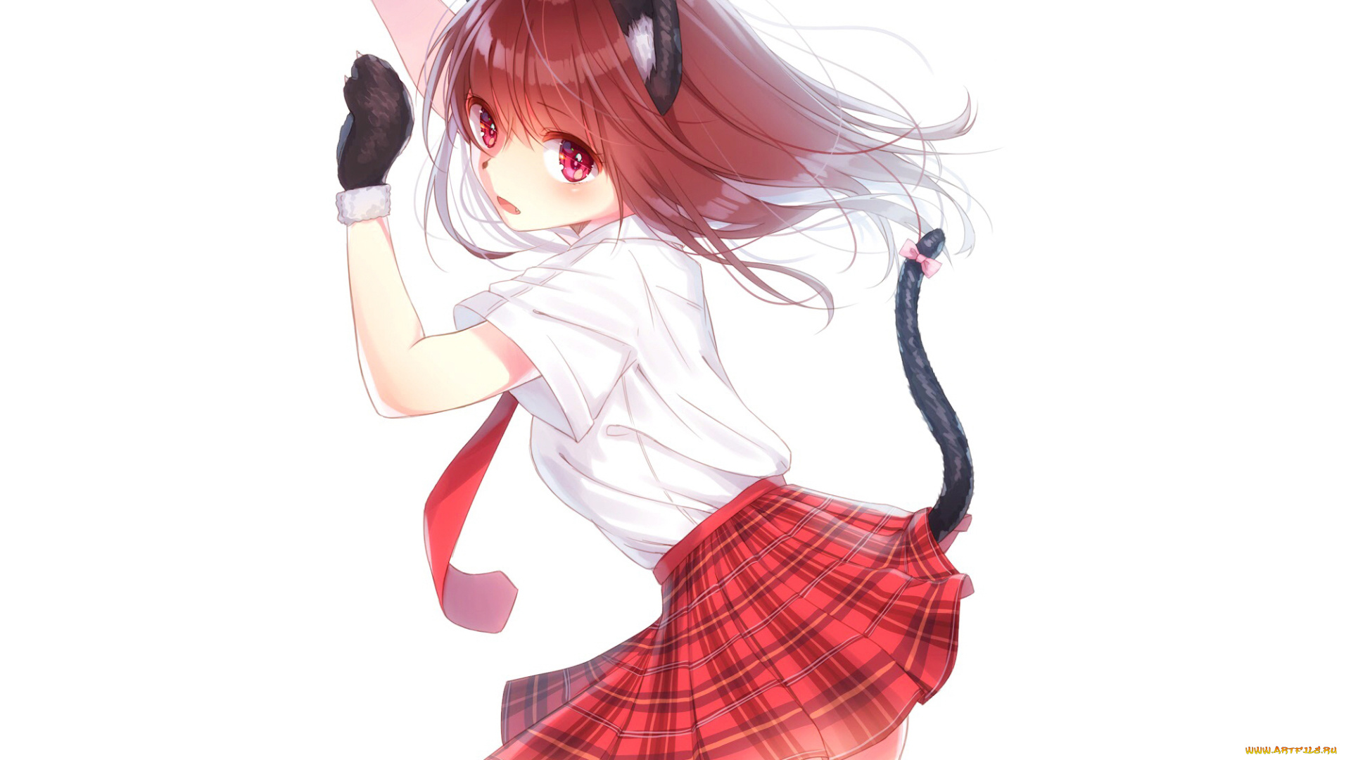 аниме, животные, , существа, девушка