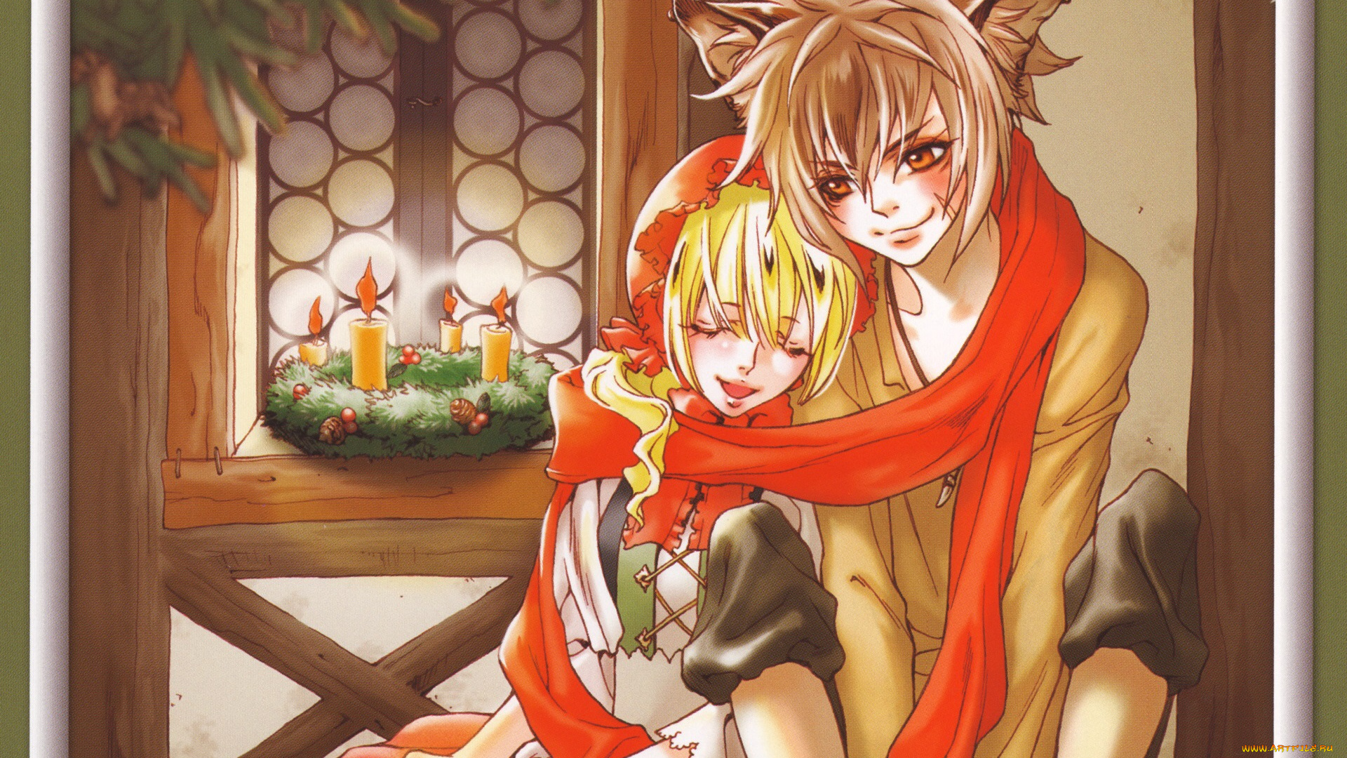 аниме, животные, , существа, red, riding, hood