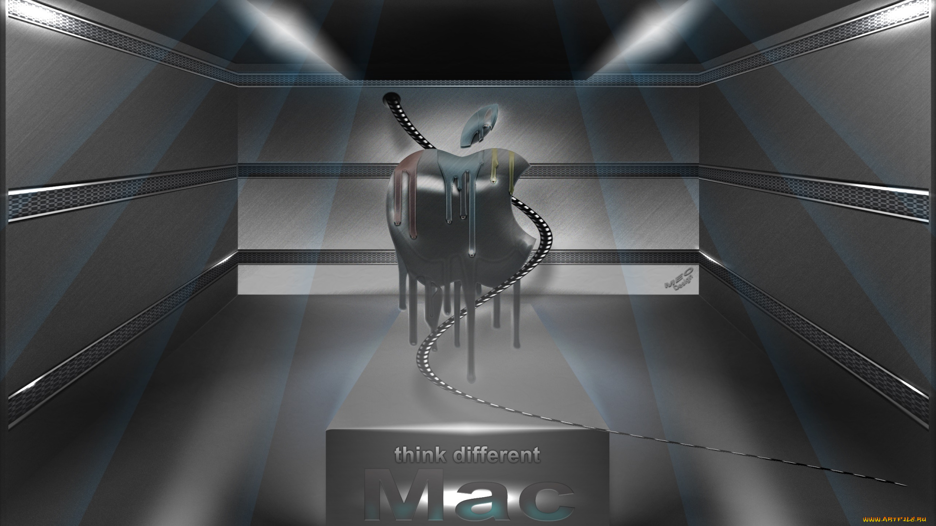 компьютеры, mac, os, логотип, фон