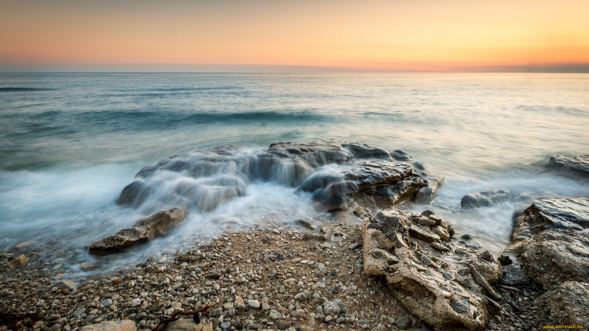 природа, побережье, простор