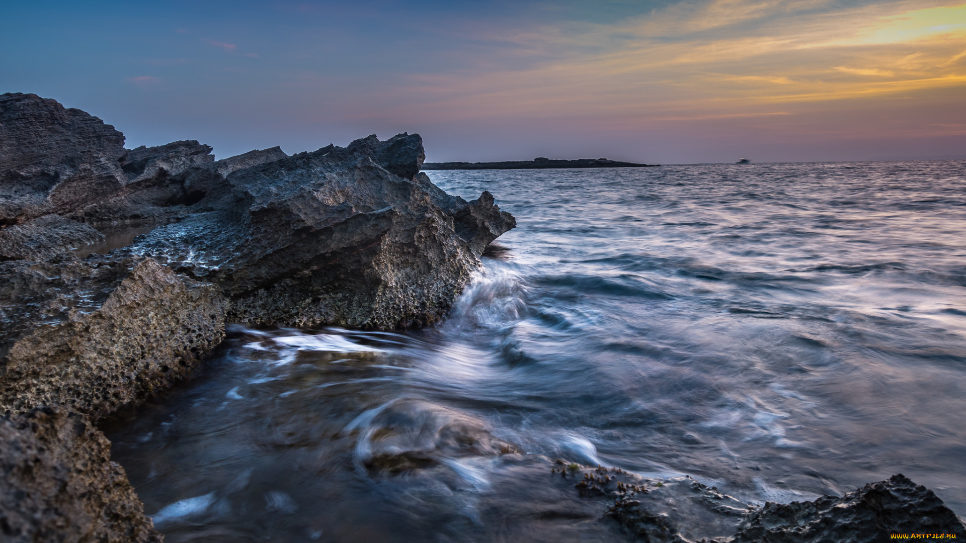 природа, побережье, простор