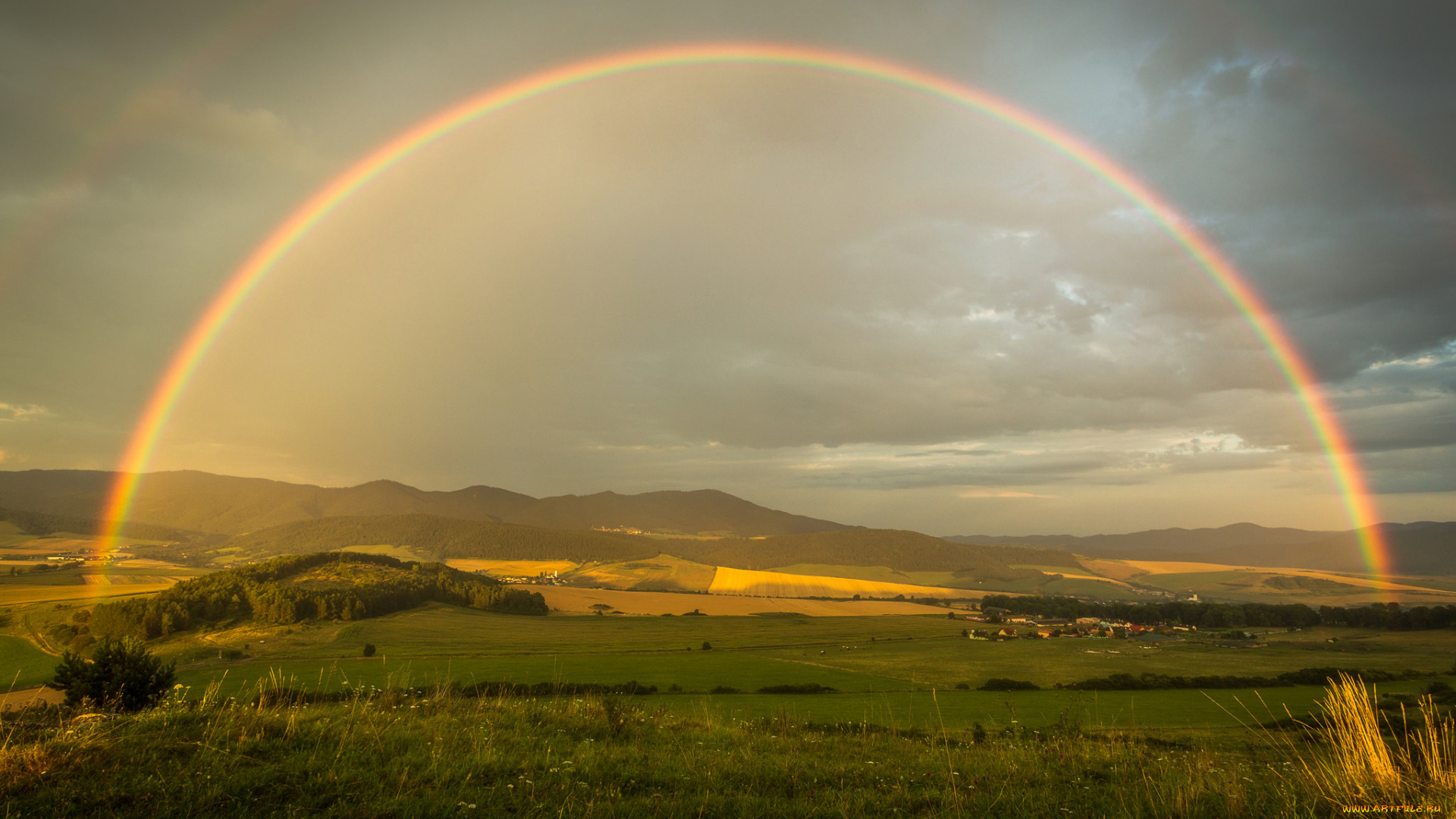природа, радуга, простор