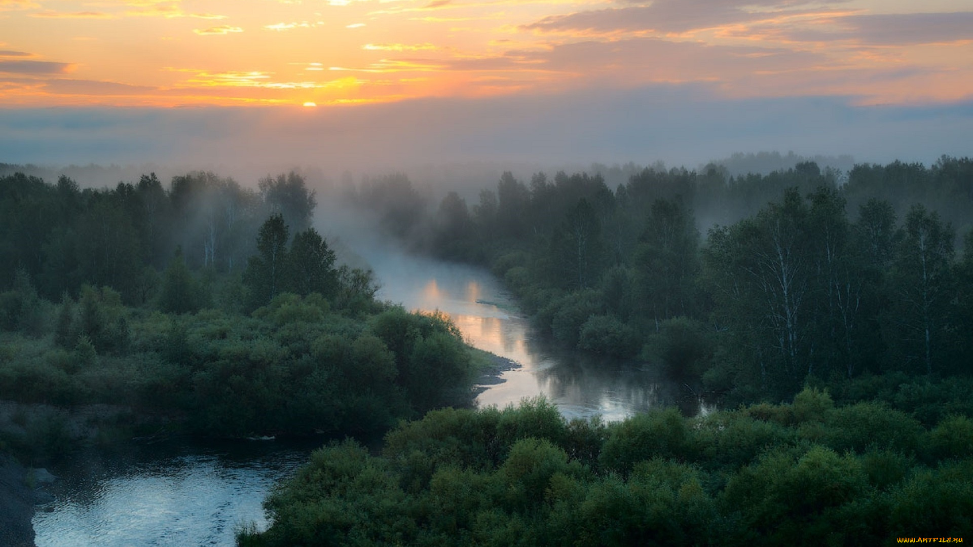 природа, реки, озера, небо, леса, туман, сергей, брагин, река, оленгуй, забайкалье