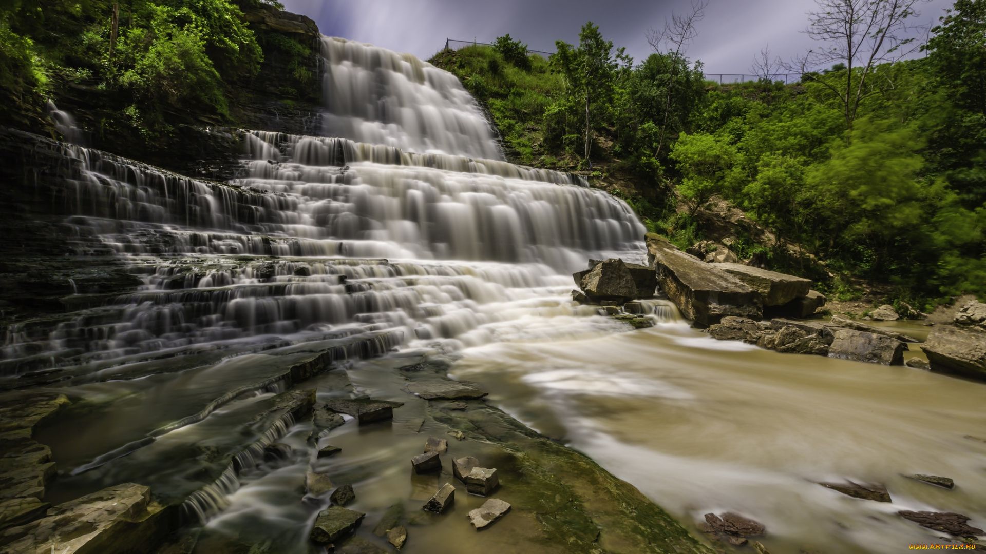 природа, водопады, простор