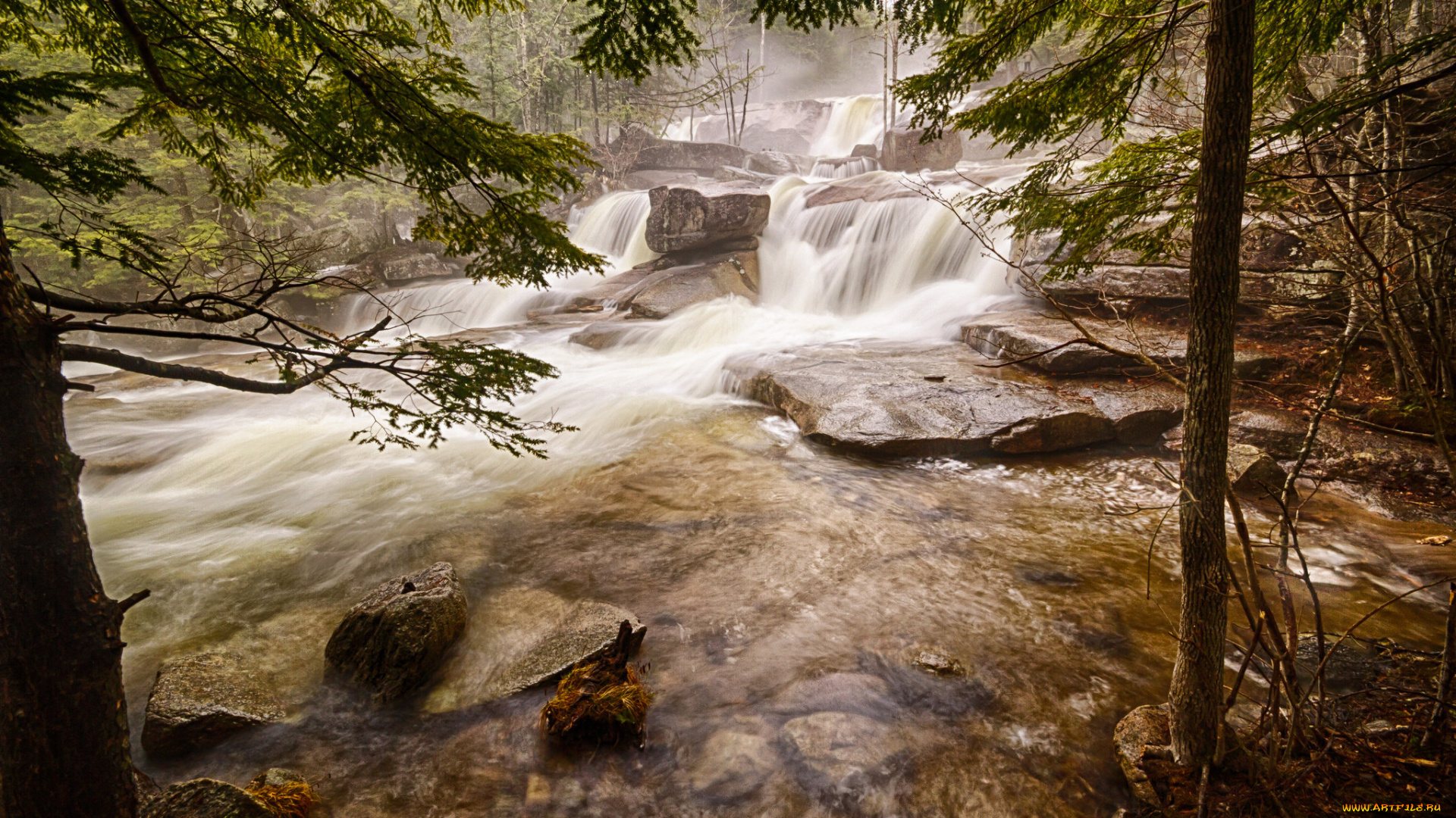 природа, водопады, простор