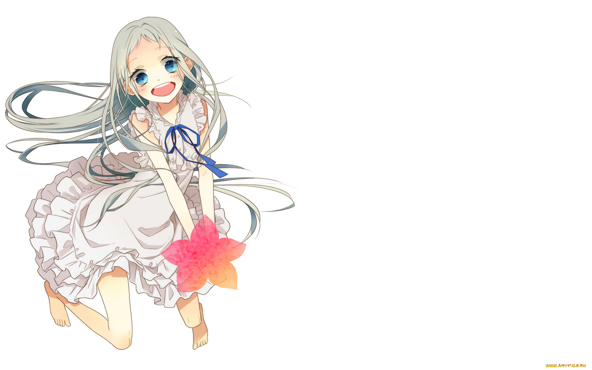 аниме, anohana, невиданный, цветок