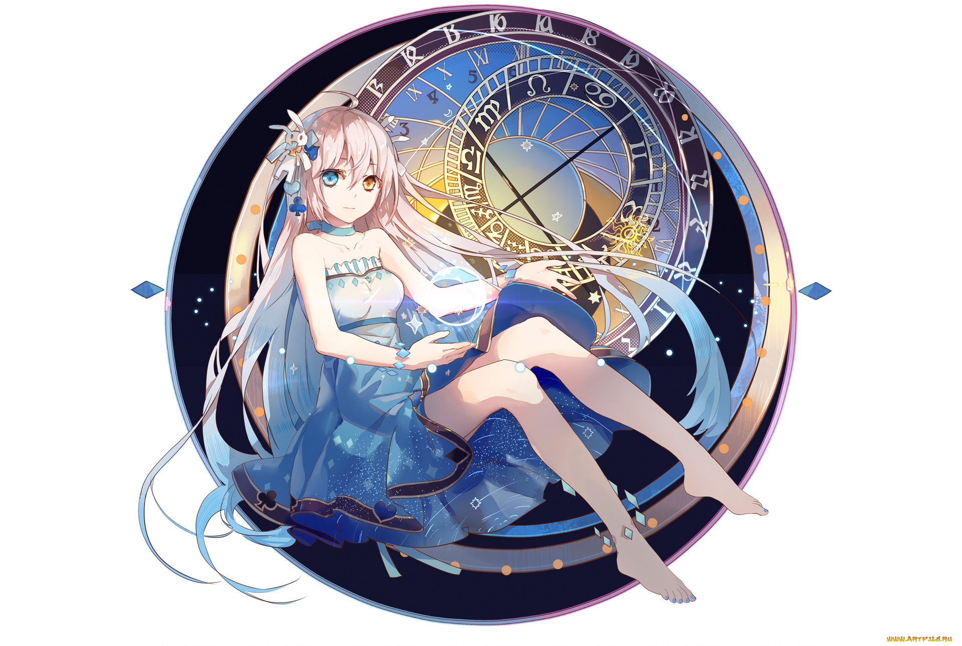 аниме, unknown, , другое, взгляд, девушка, фон