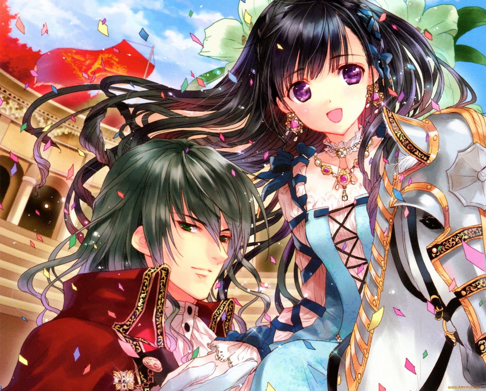 аниме, torikago, no, oujo, to, двое