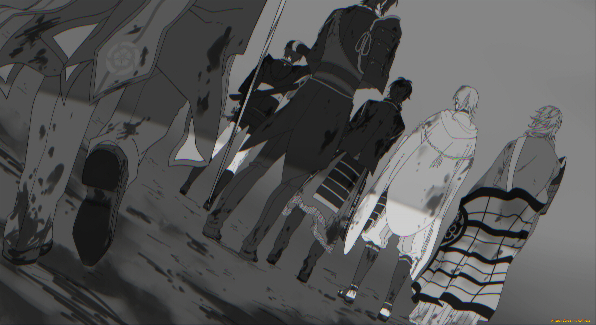 аниме, touken, ranbu, танец, мечей