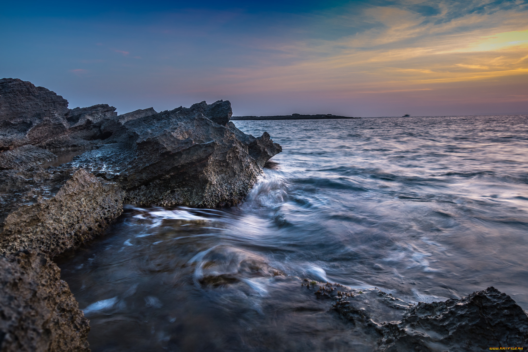 природа, побережье, простор