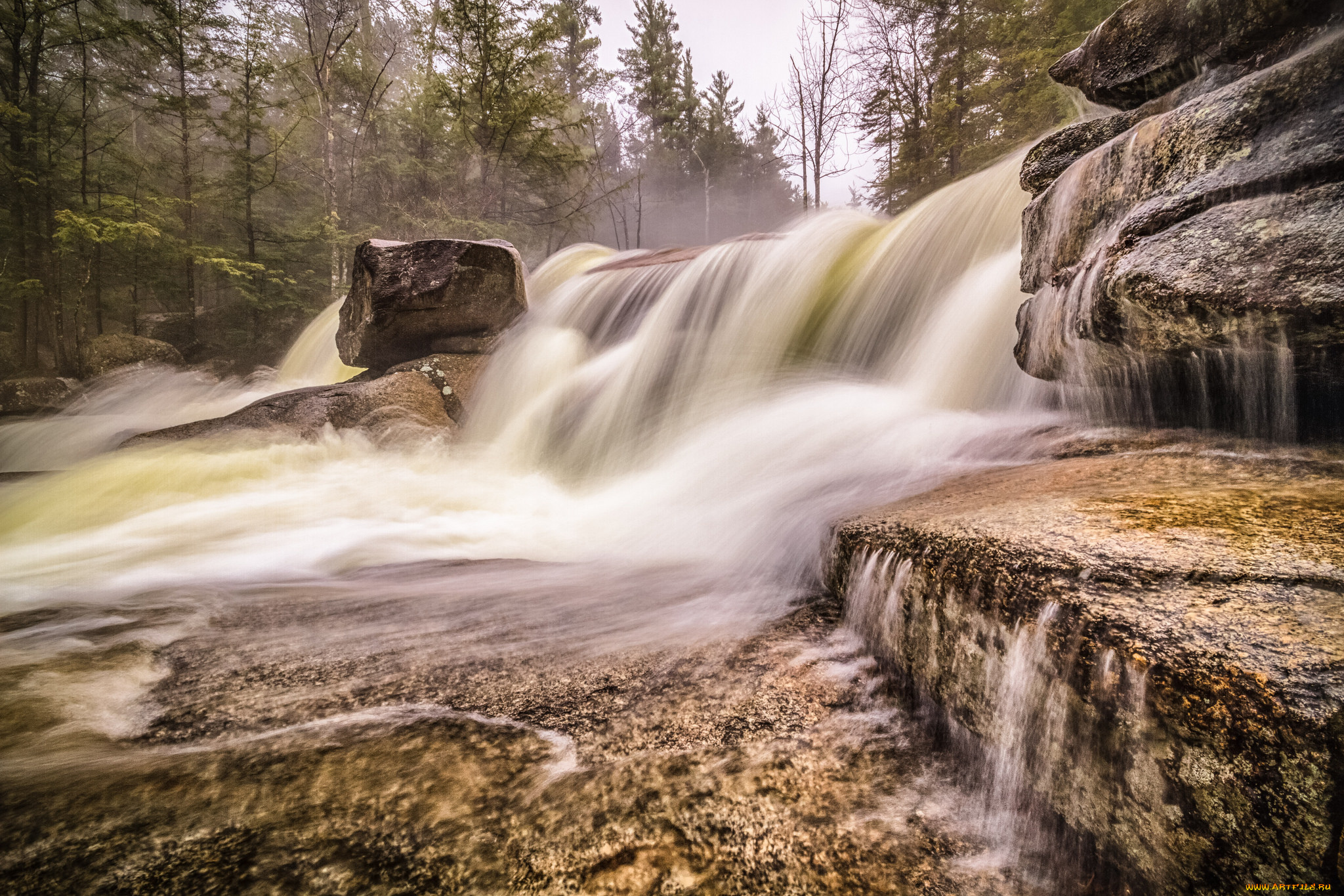 природа, водопады, простор