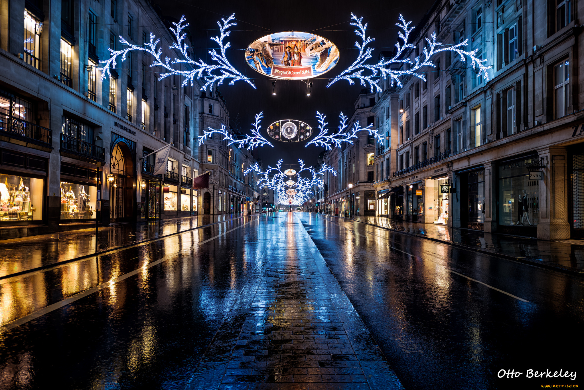 города, -, огни, ночного, города, огни