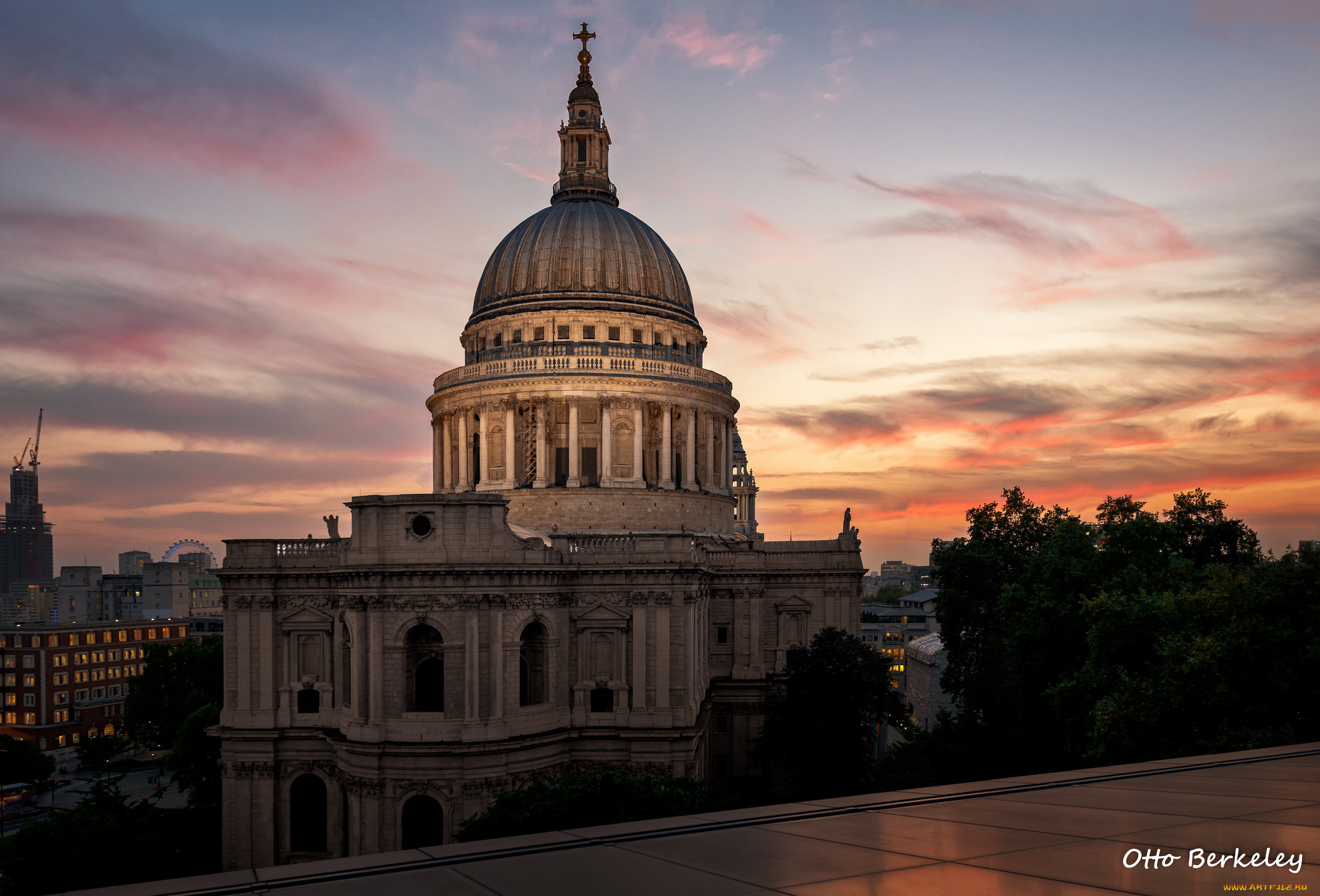 города, лондон, , великобритания, вечер