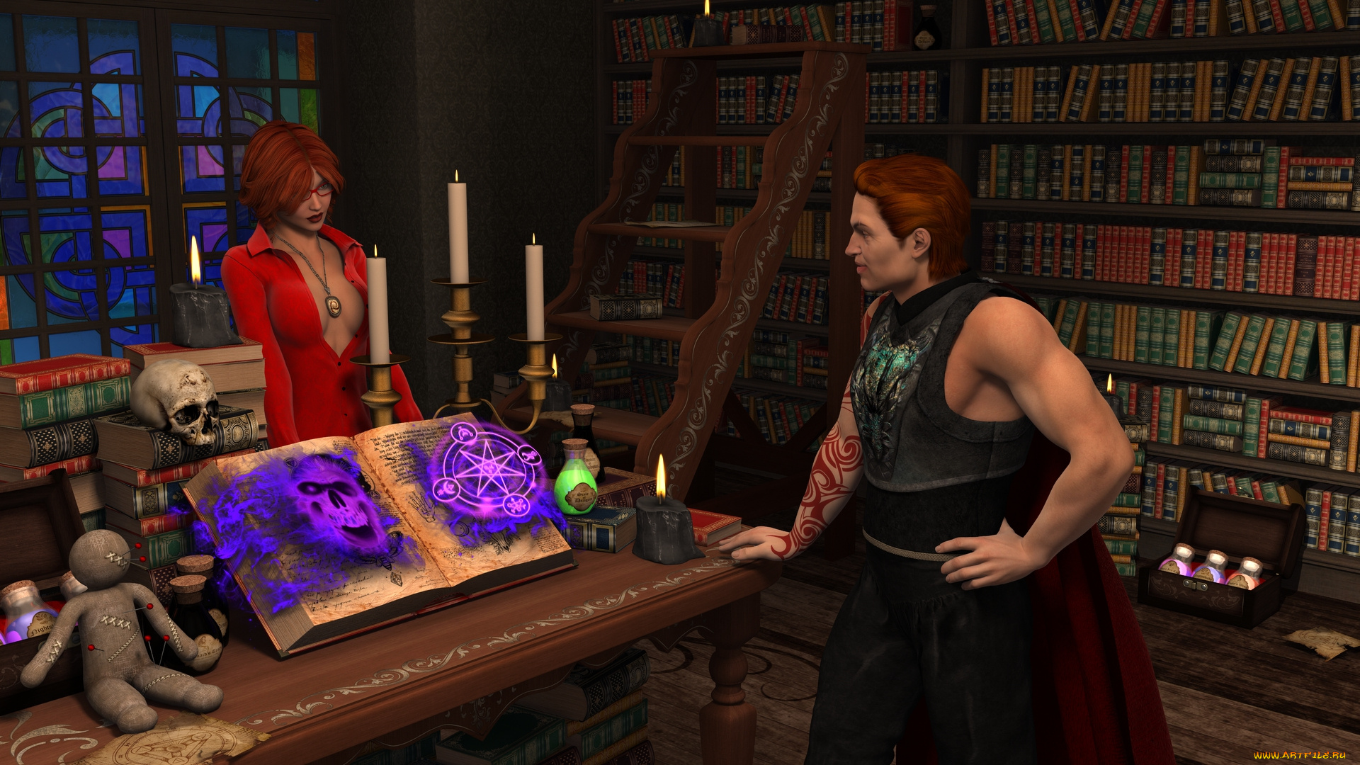 3д, графика, фантазия, , fantasy, фон, девушка, взгляд