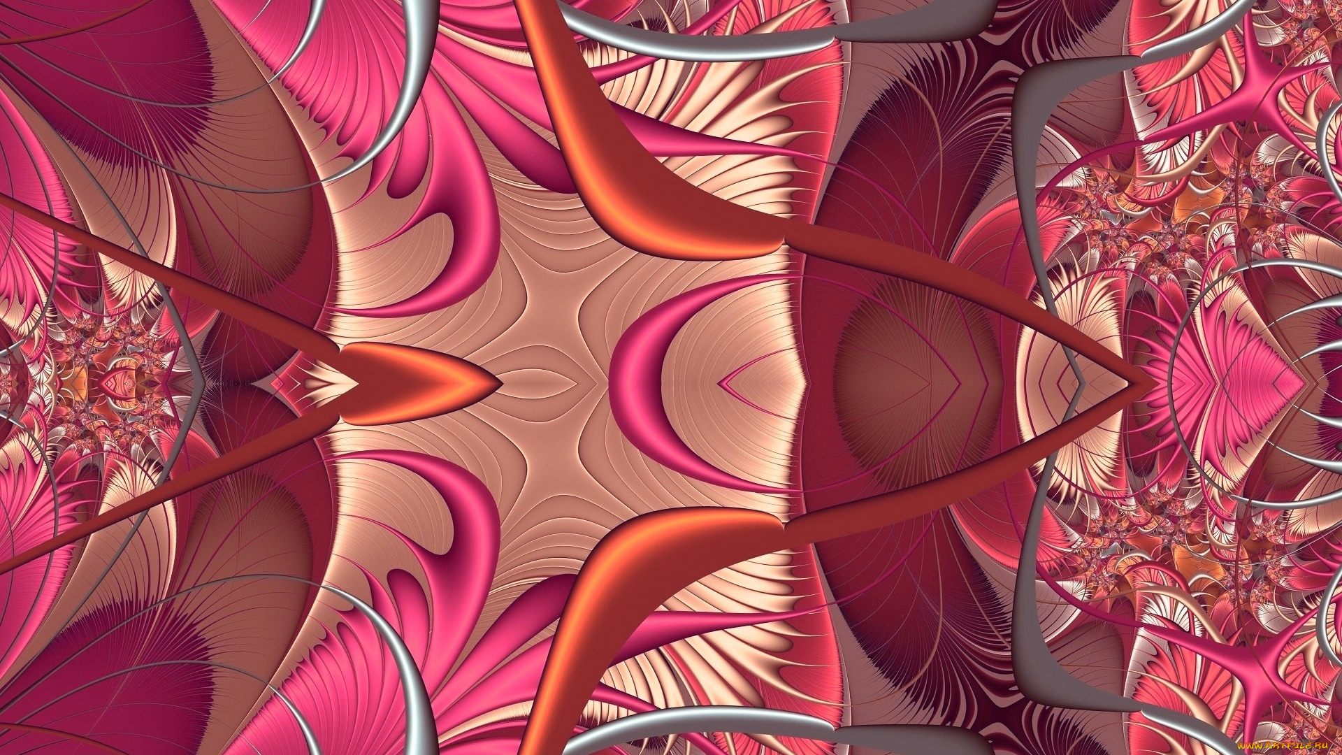 3д, графика, фракталы, , fractal, узор, цвет, фон