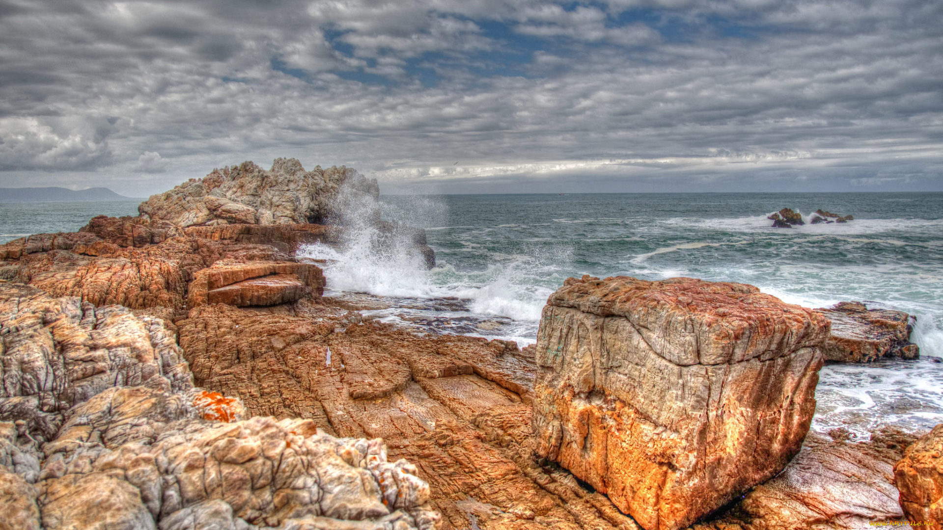 природа, побережье, простор