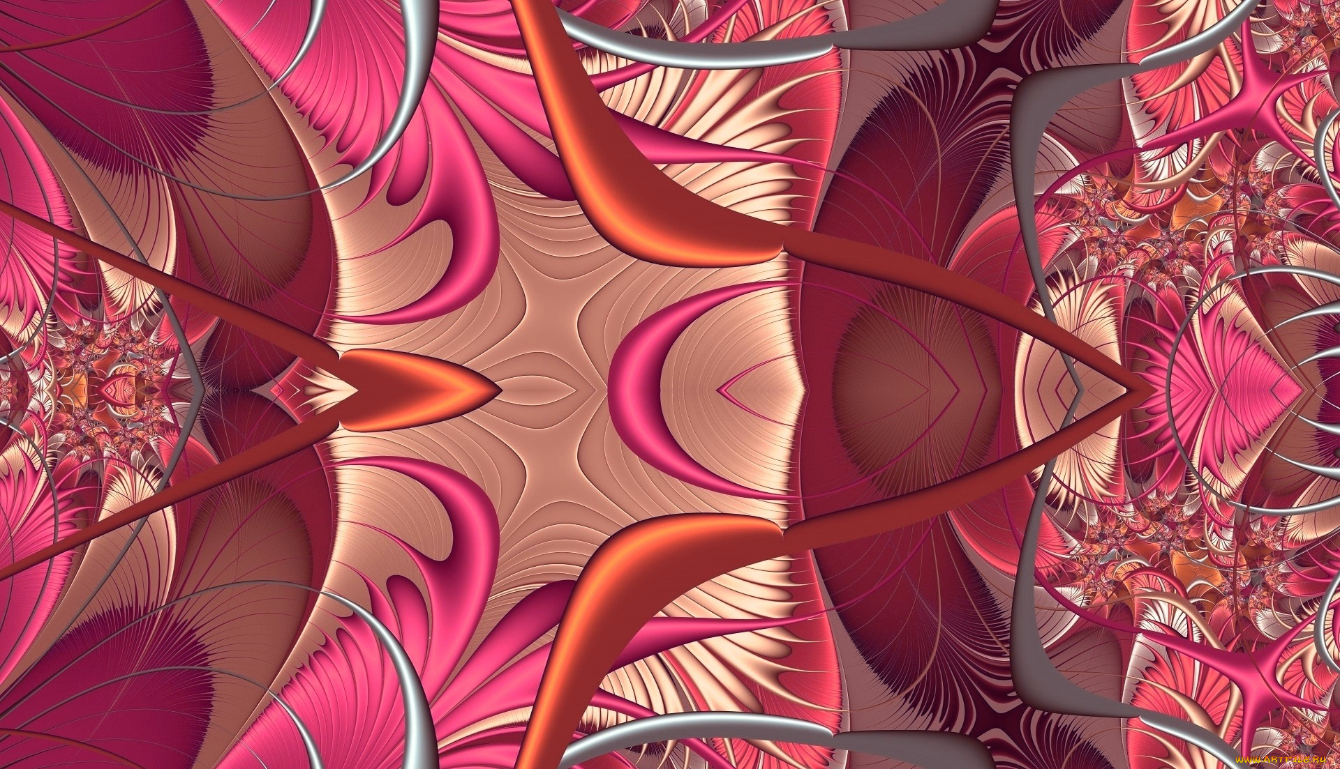 3д, графика, фракталы, , fractal, узор, цвет, фон