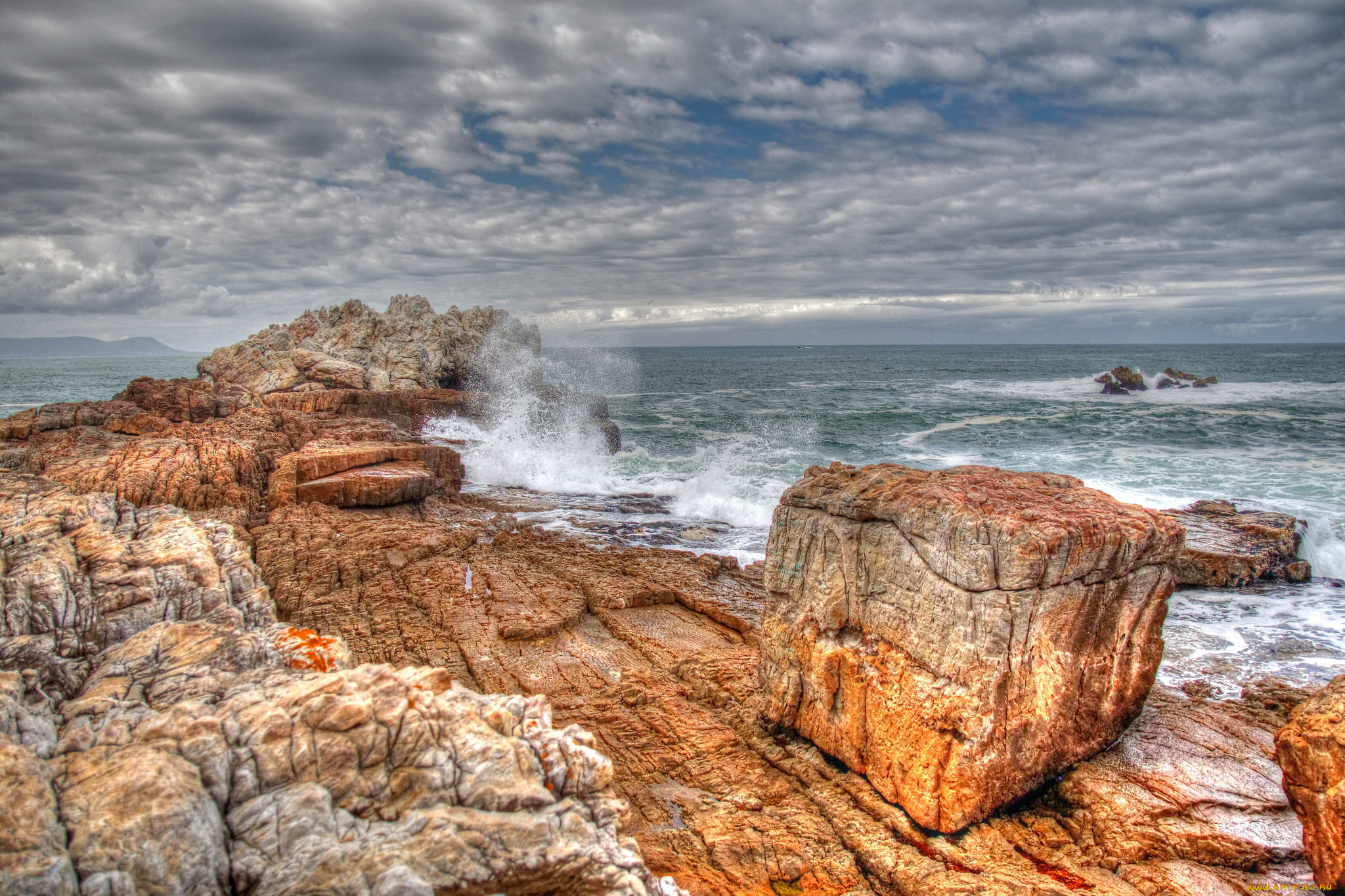 природа, побережье, простор