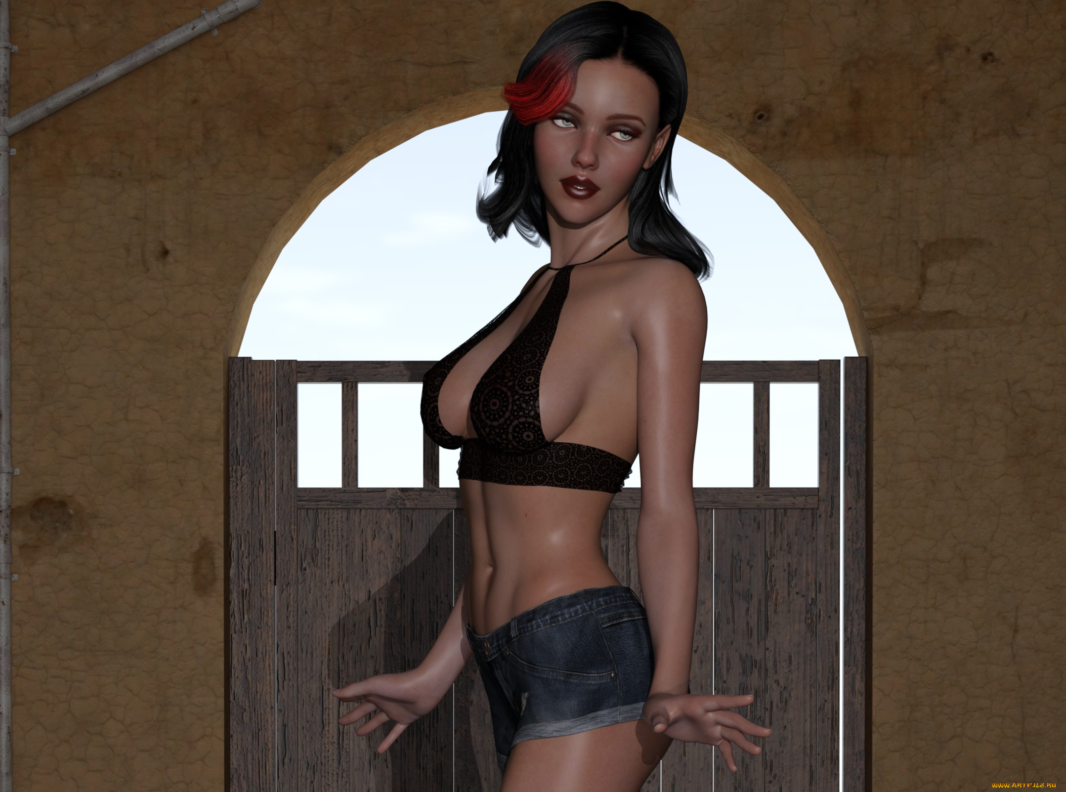 3д, графика, люди, , people, фон, взгляд, девушка