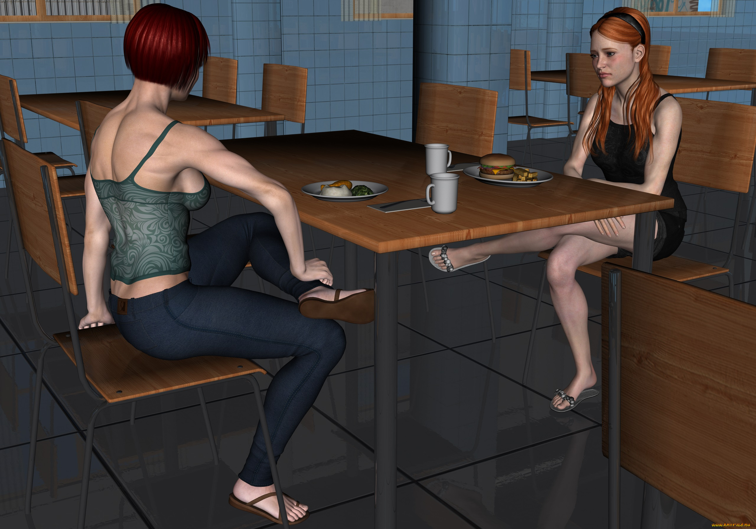 3д, графика, люди, , people, фон, взгляд, девушки