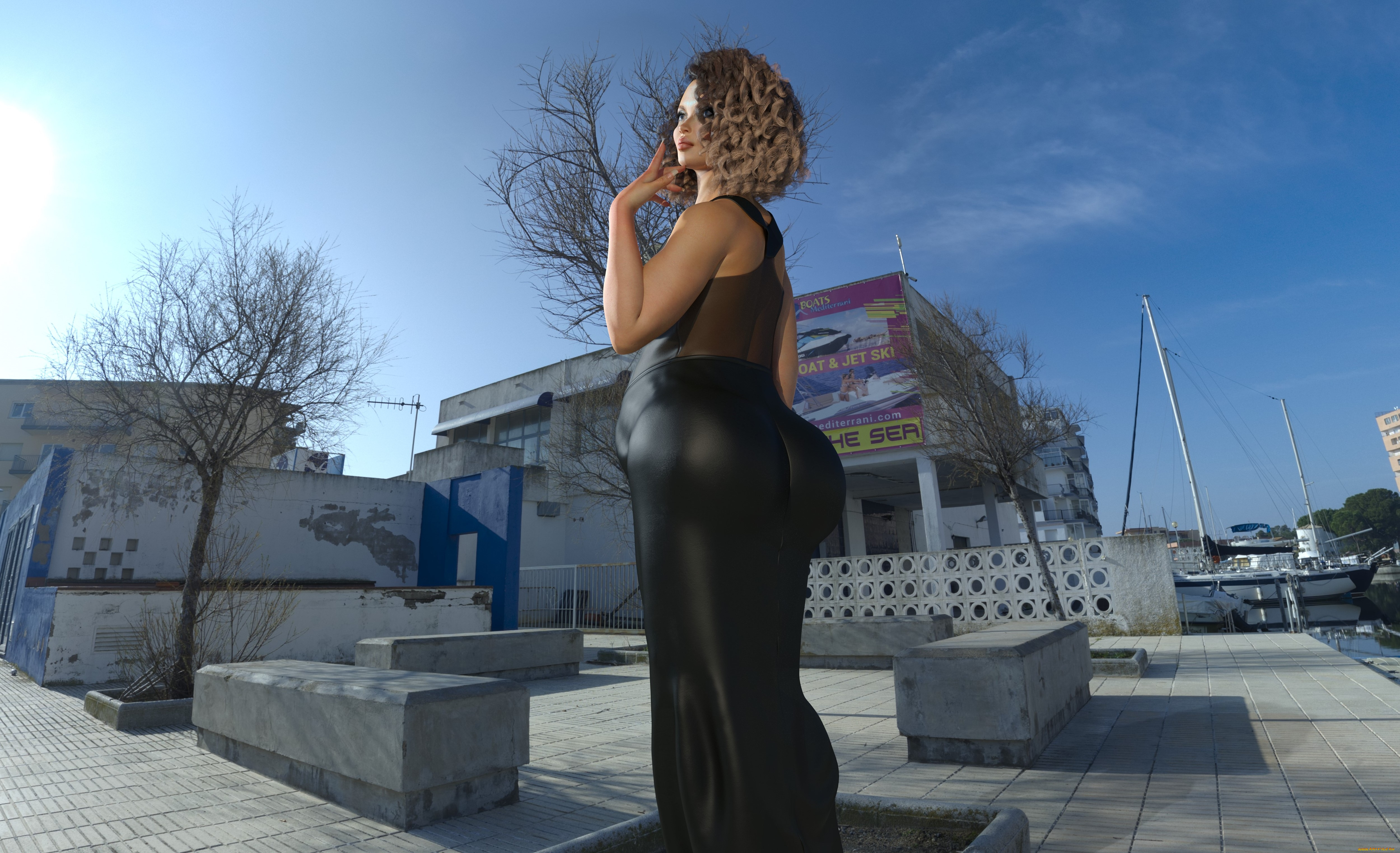 3д, графика, люди, , people, девушка, взгляд, фон