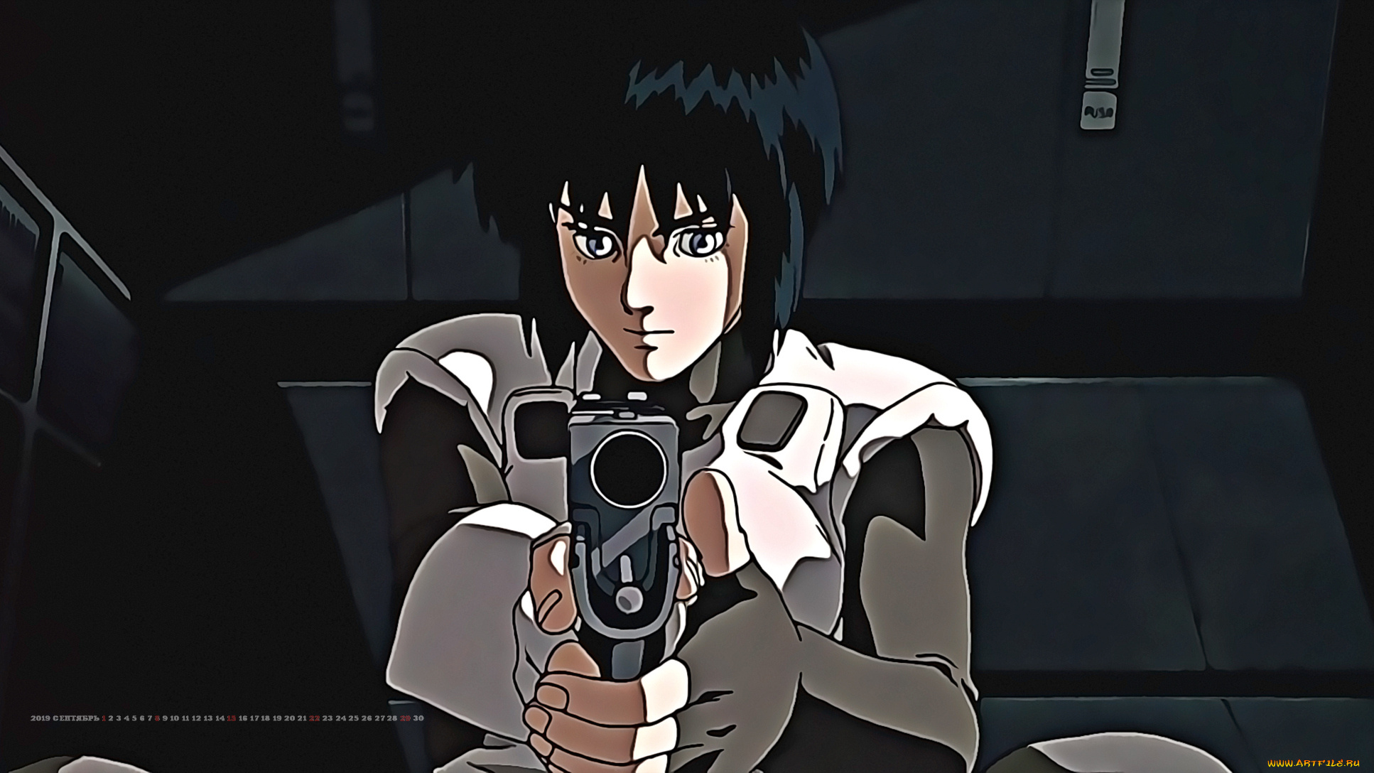 календари, аниме, 2019, calendar, прицел, девушка, оружие