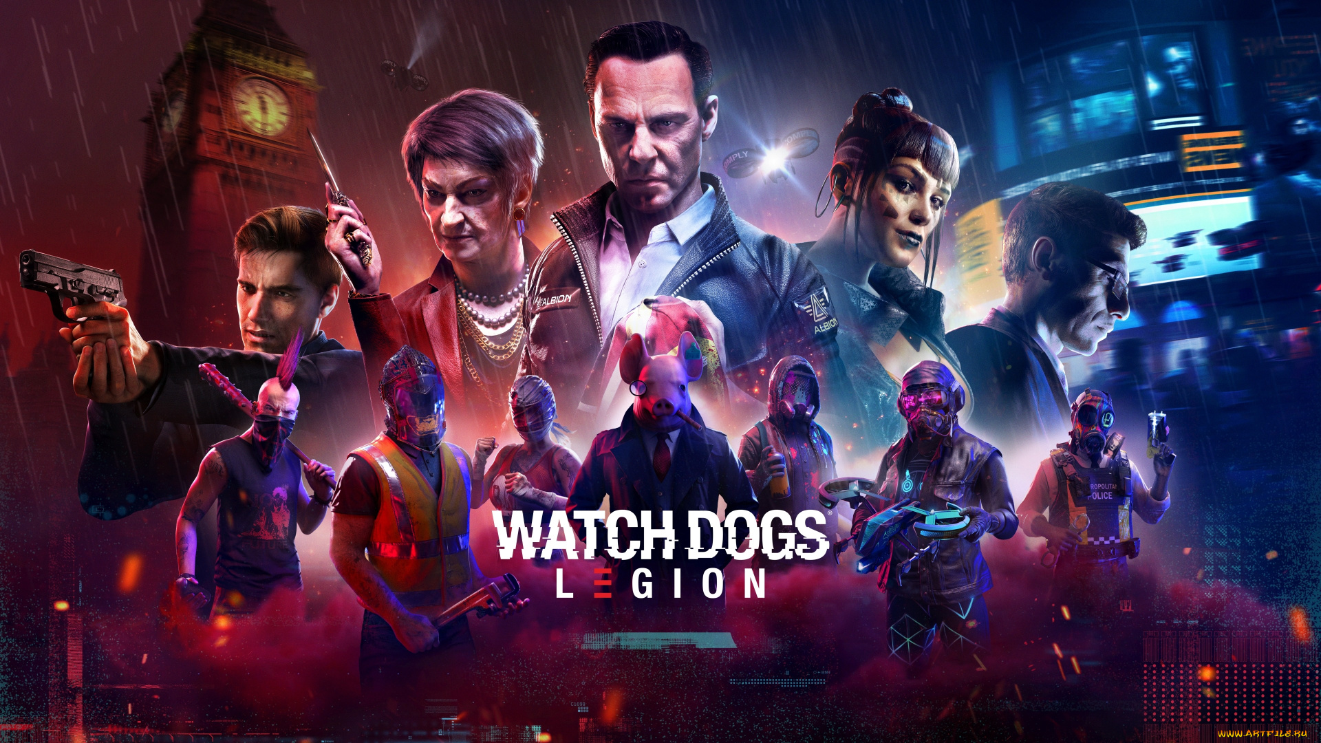 watch, dogs, , legion, , , , 2020, видео, игры, , legion, action, adventure, ubisoft, toronto, постер, открытый, мир, вид, от, третьего, лица