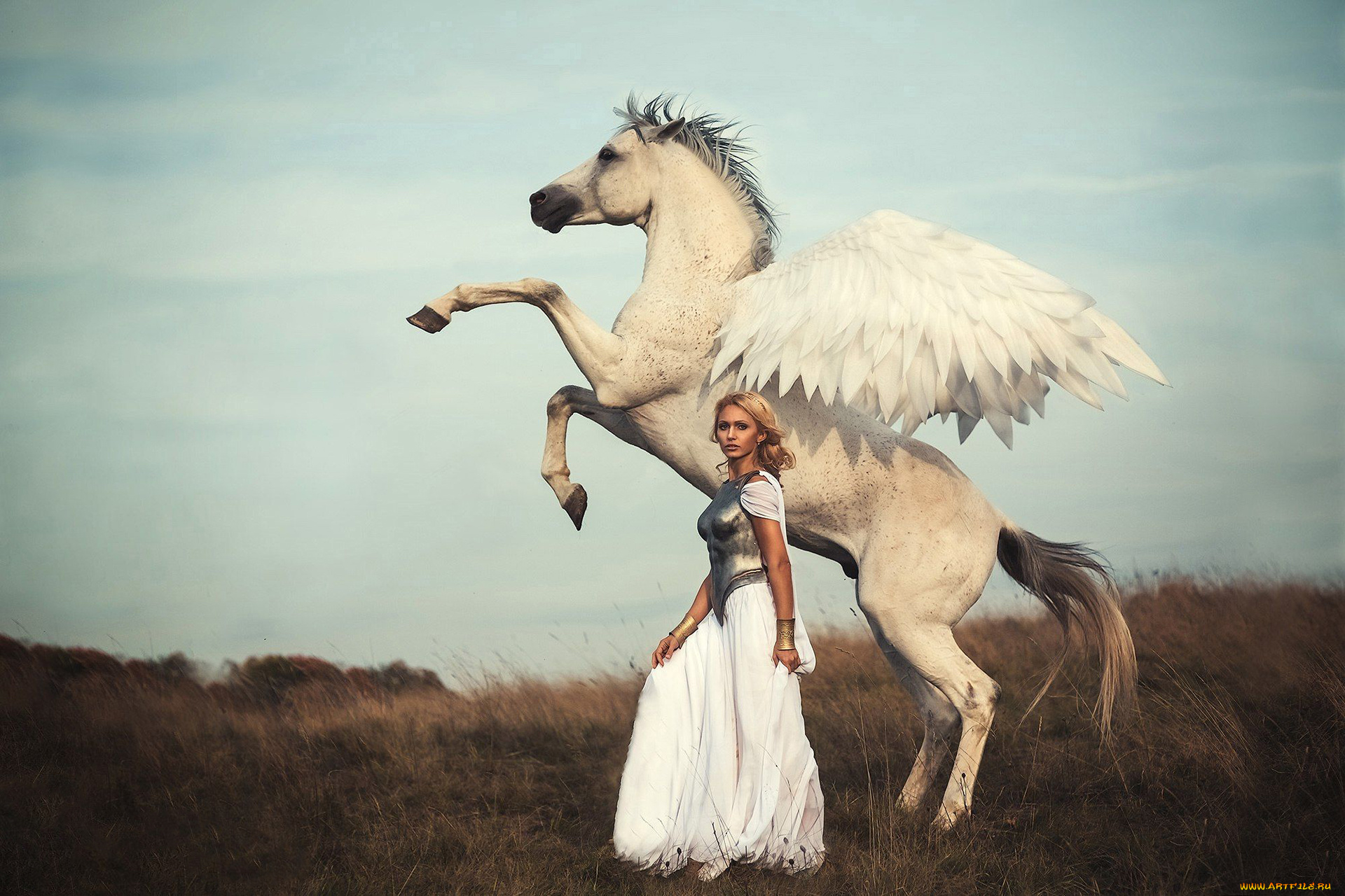 darya, lefler, девушки, дарья, лефлер, darya, lefler, пегас, крылья, белый, перья, красотка, конь, дарья, лефлер, cosplay, блондинка, девушка, модель, наряд, поза, макияж, причёска, взгляд