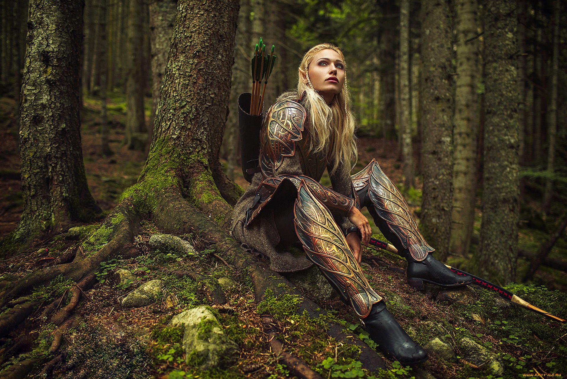 darya, lefler, девушки, дарья, лефлер, darya, lefler, эльф, воин, меч, доспехи, средневековье, холодное, оружие, дарья, лефлер, cosplay, блондинка, девушка, модель, наряд, поза, макияж, причёска, взгляд