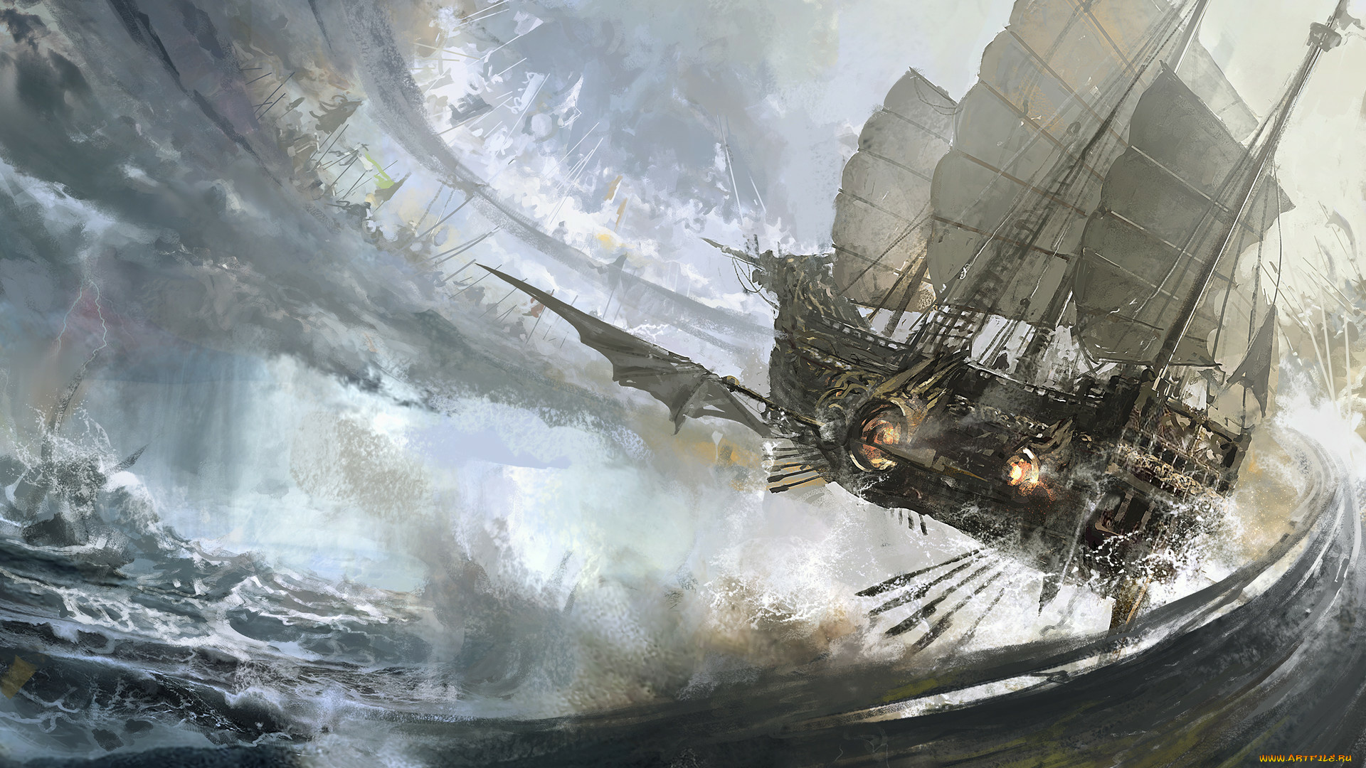 фэнтези, корабли, корабль