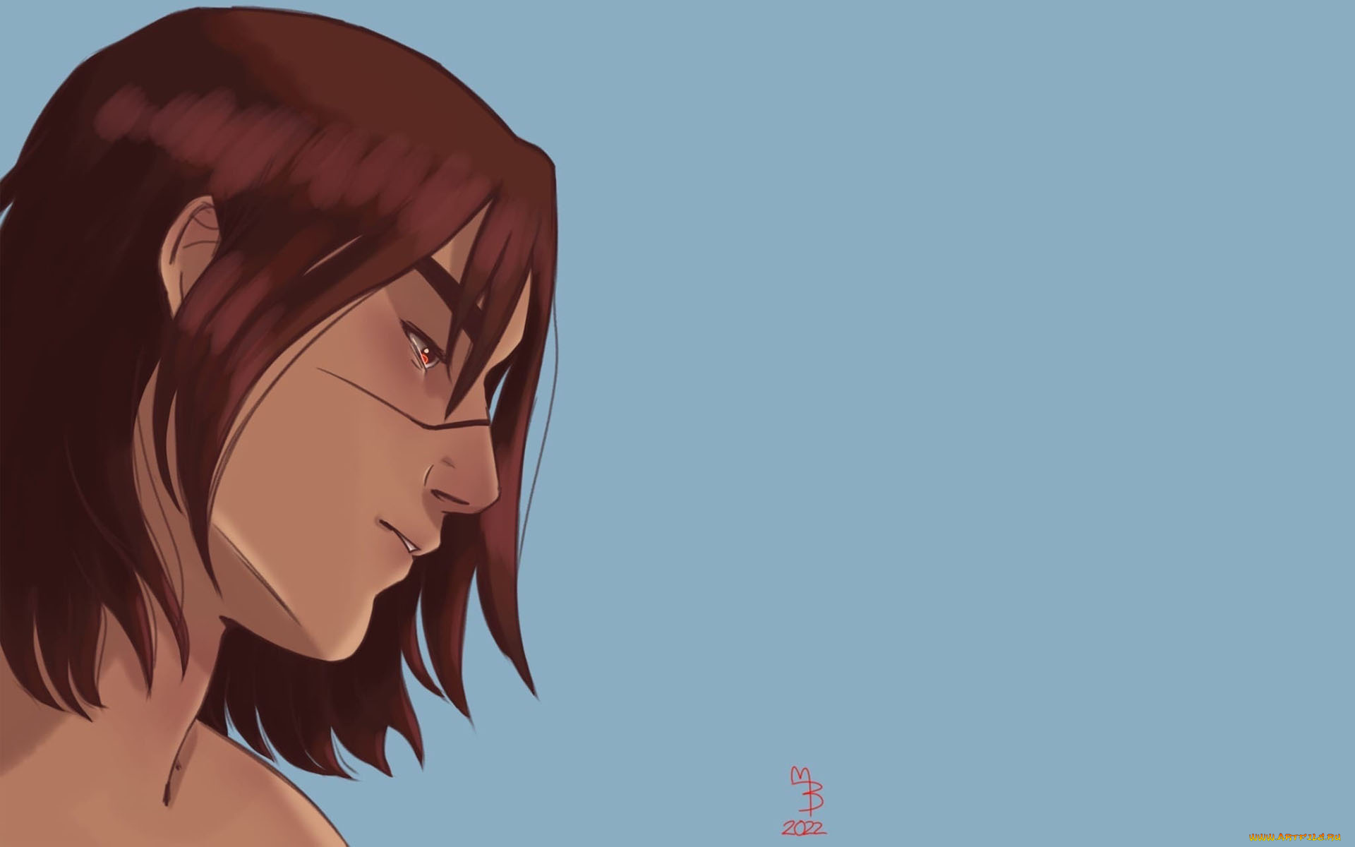 аниме, naruto, ирука, умино, лицо, шрам