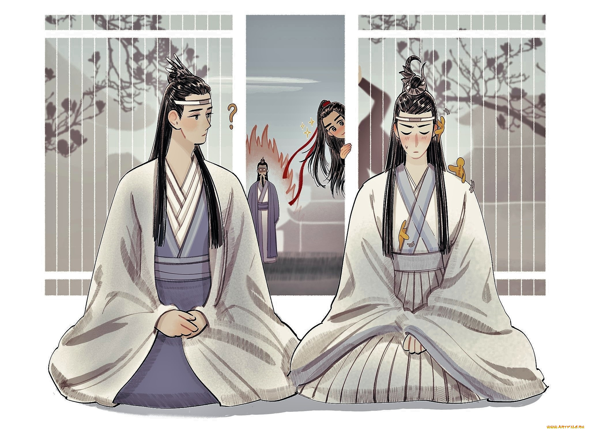 аниме, mo, dao, zu, shi, лань, сичэнь, ванцзи, цижень, вэй, усянь, человечки