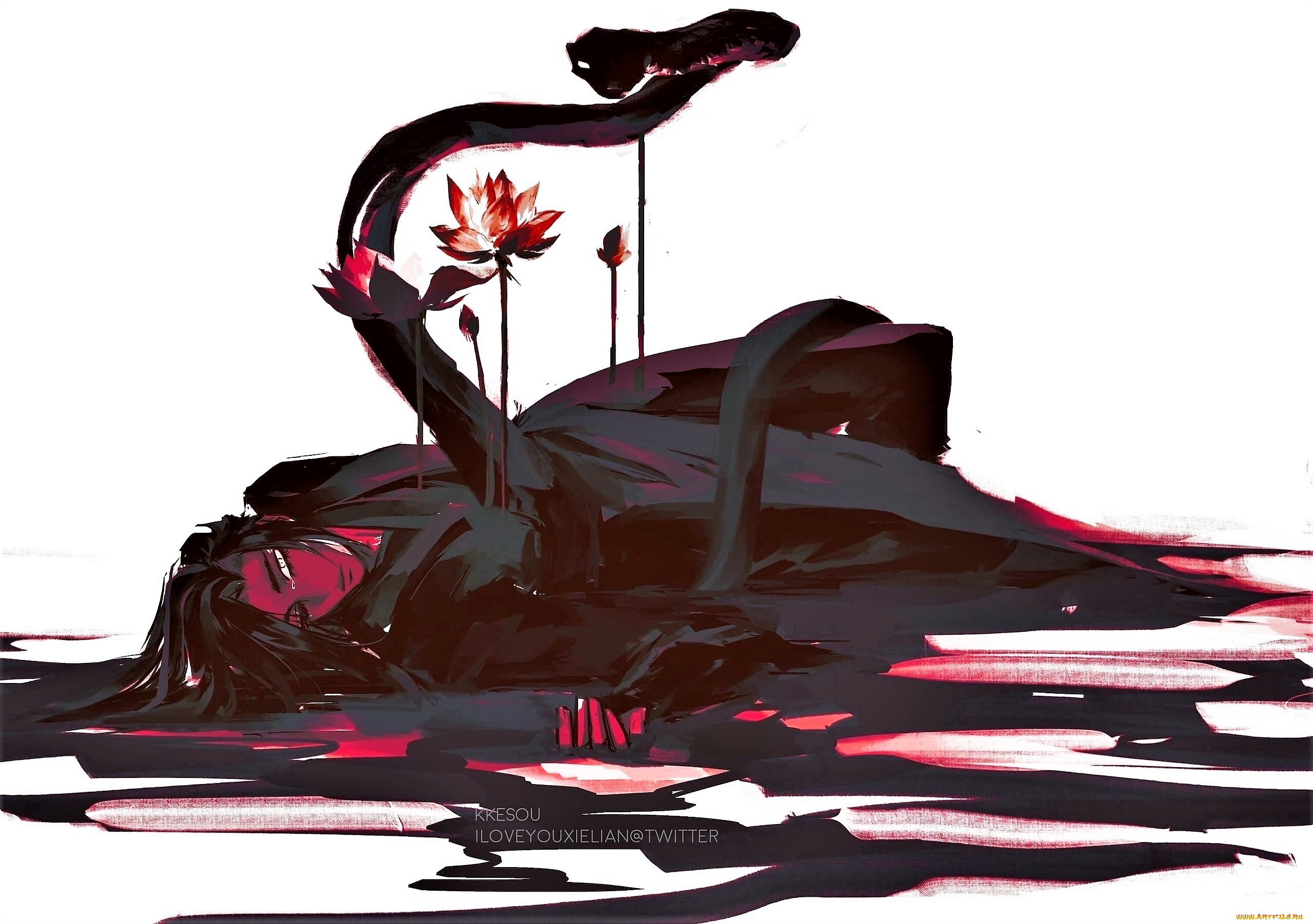 аниме, mo, dao, zu, shi, ханахаки, лотосы, змея