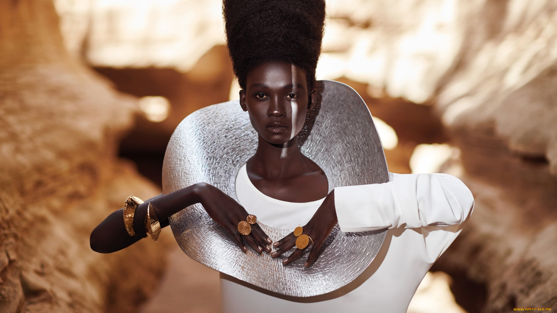 девушки, -, темнокожие, темнокожая, модель, украшения