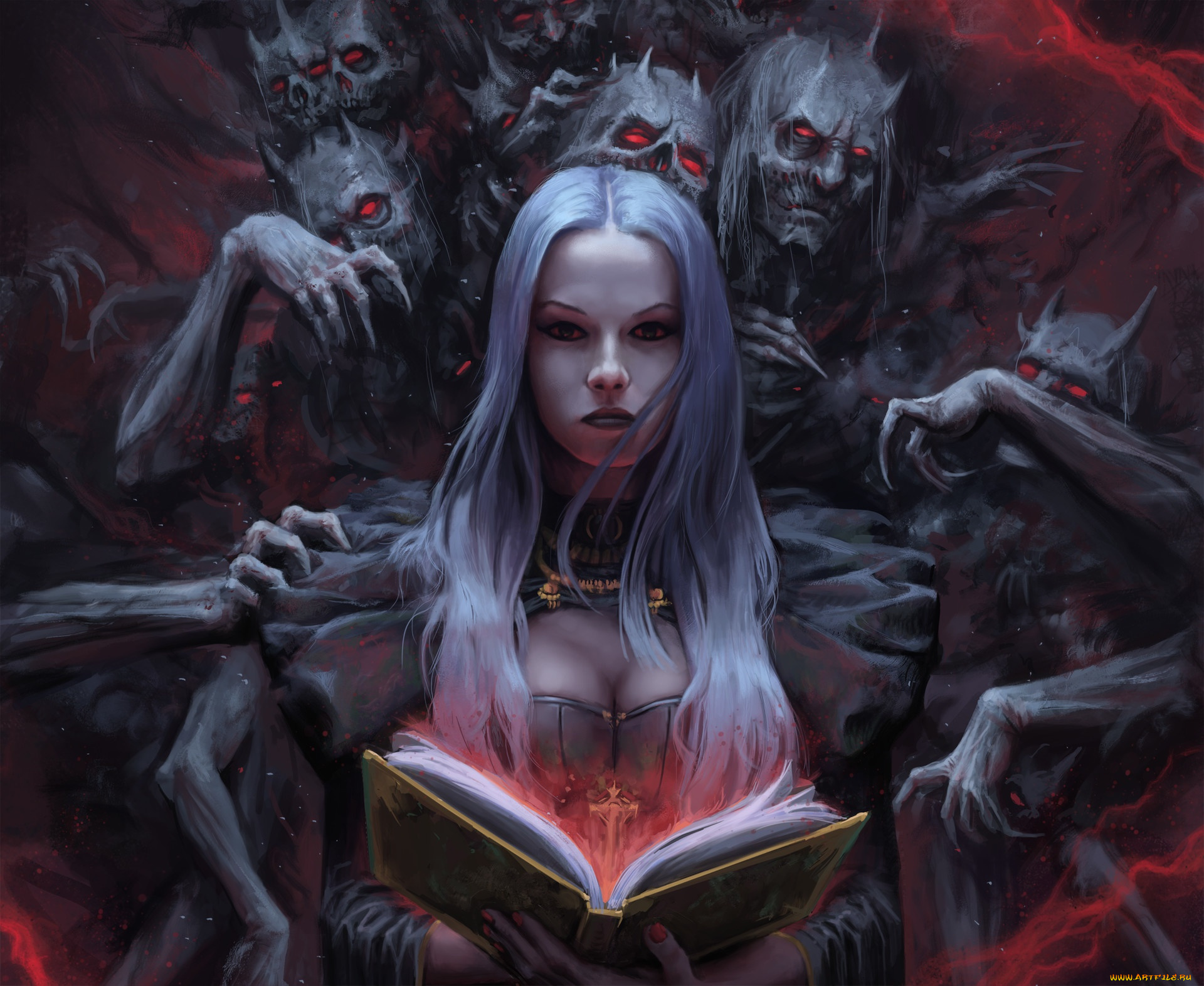 фэнтези, красавицы, и, чудовища, ведьма