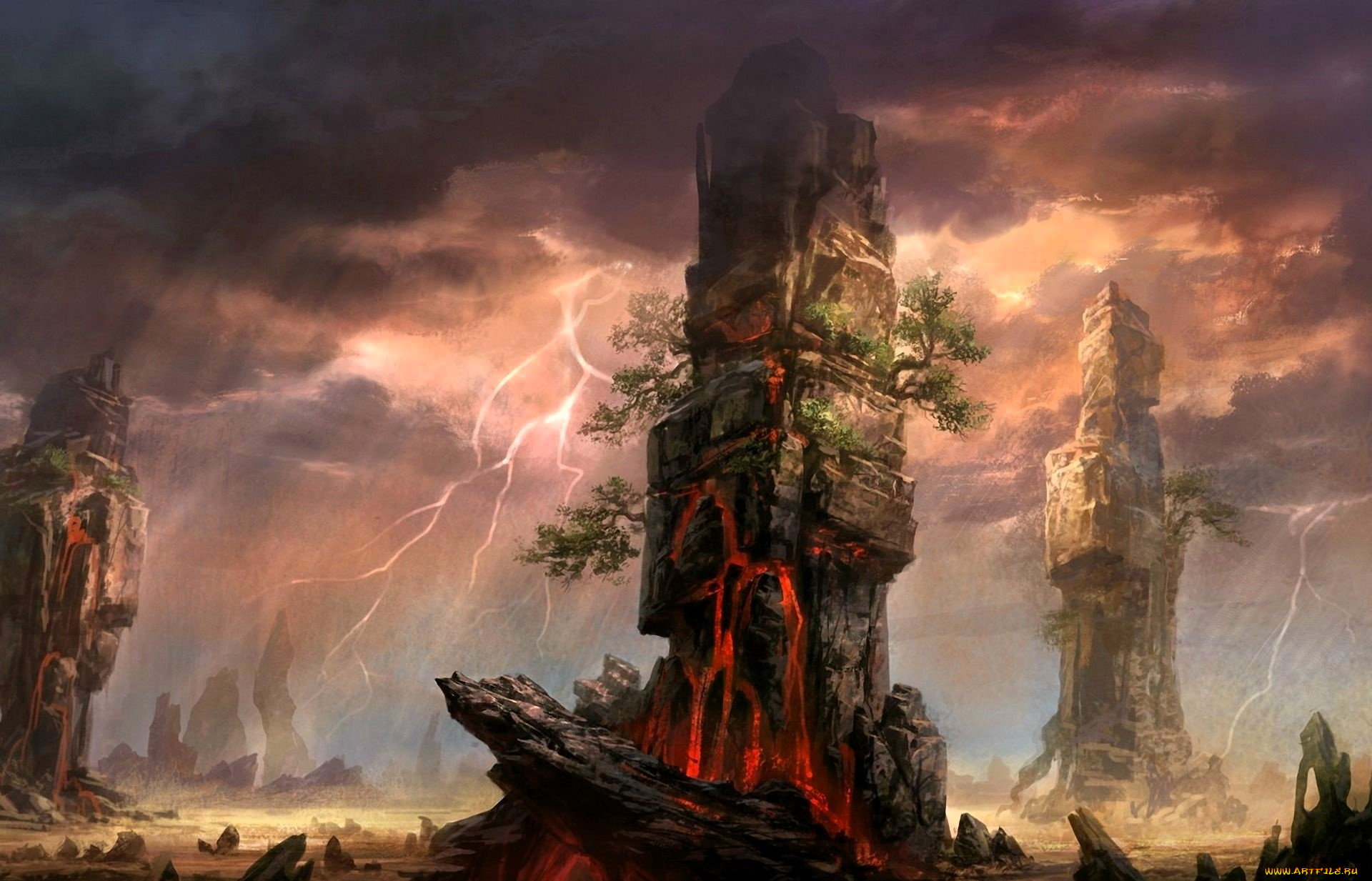 видео, игры, nine, communities, скалы, тучи, молния