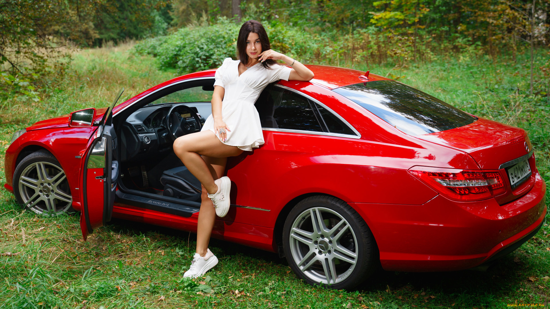 автомобили, -авто, с, девушками, mercedes, красивая, девушка