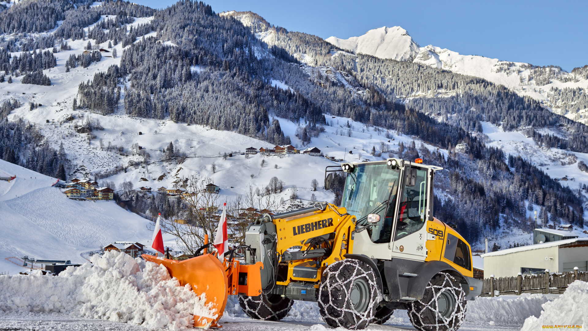техника, снегоуборочная, техника, liebherr