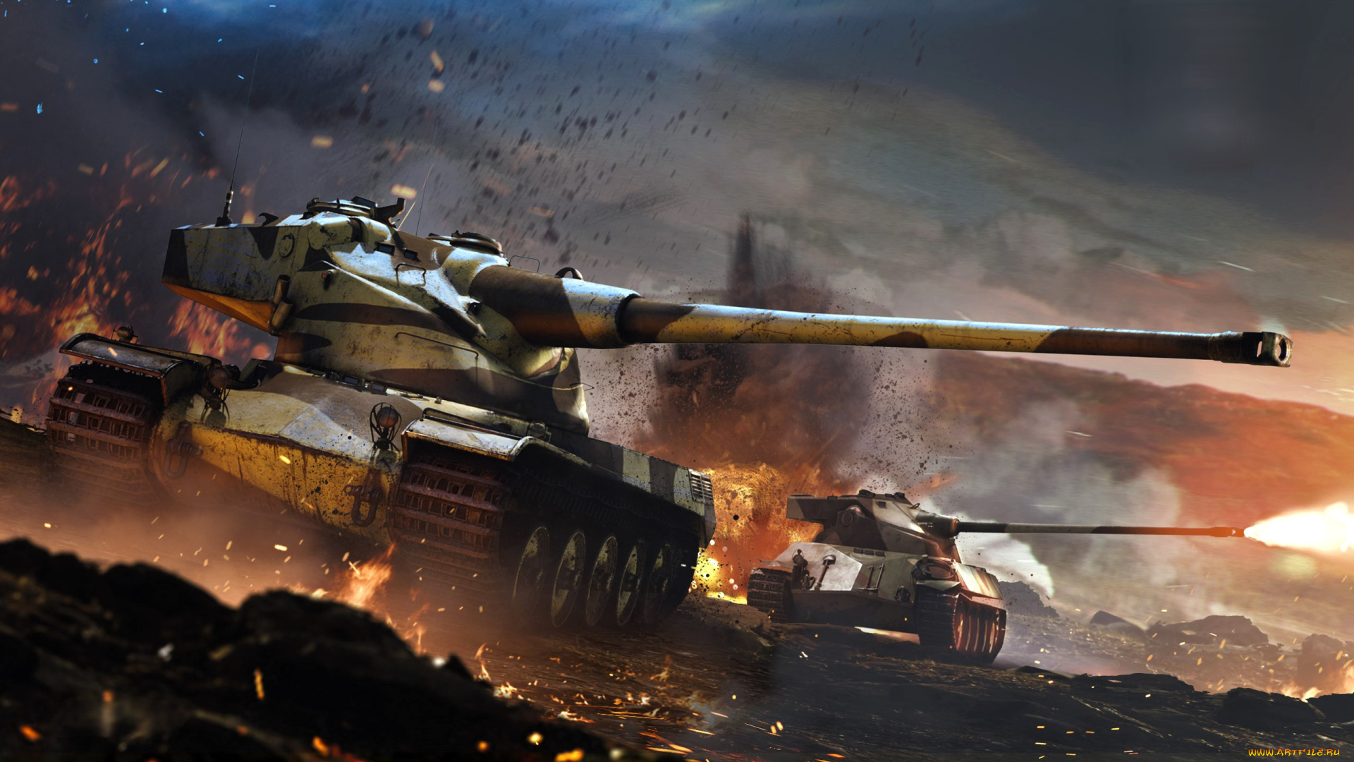 видео, игры, war, thunder, танки, огонь, тучи