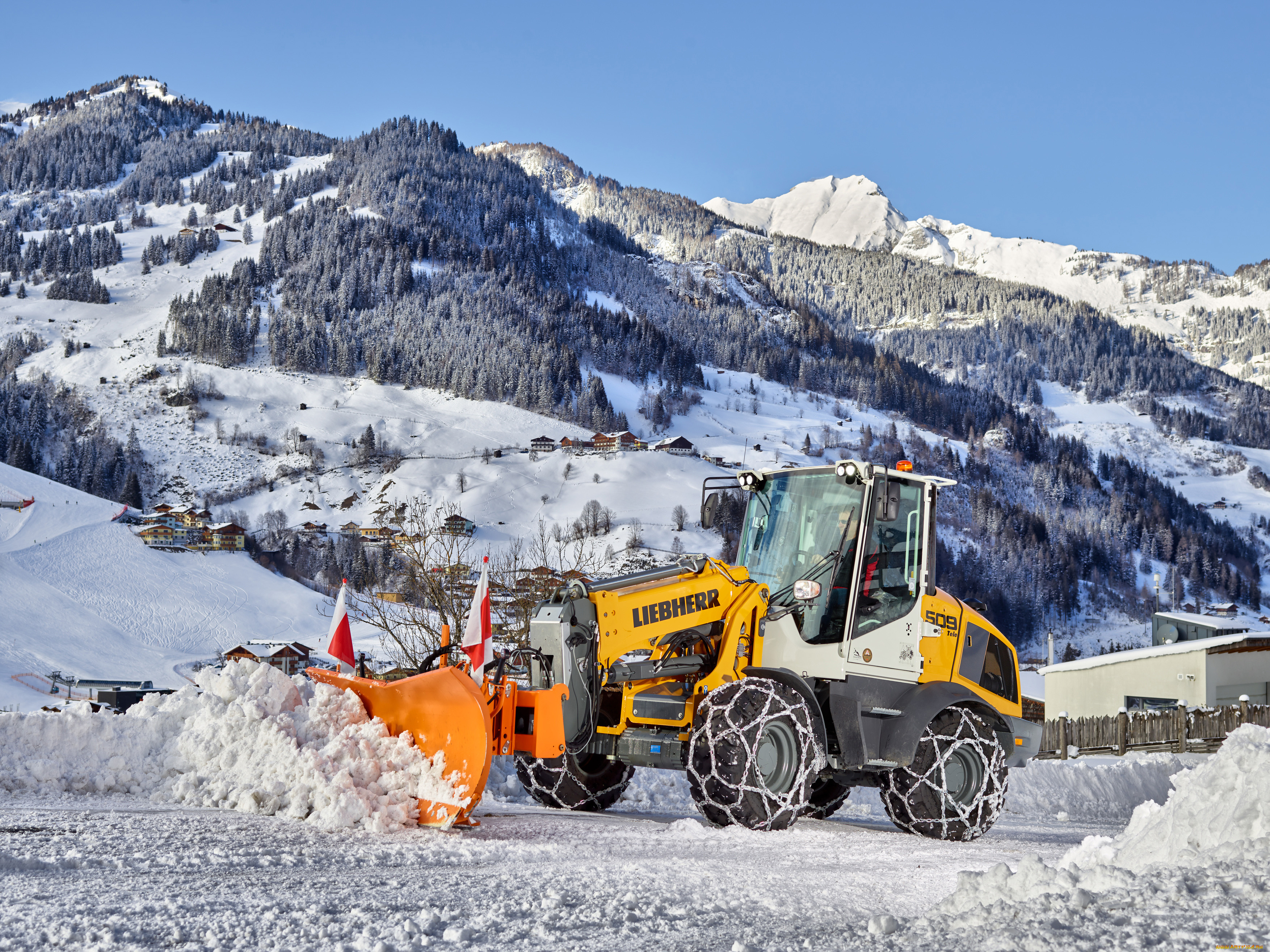 техника, снегоуборочная, техника, liebherr