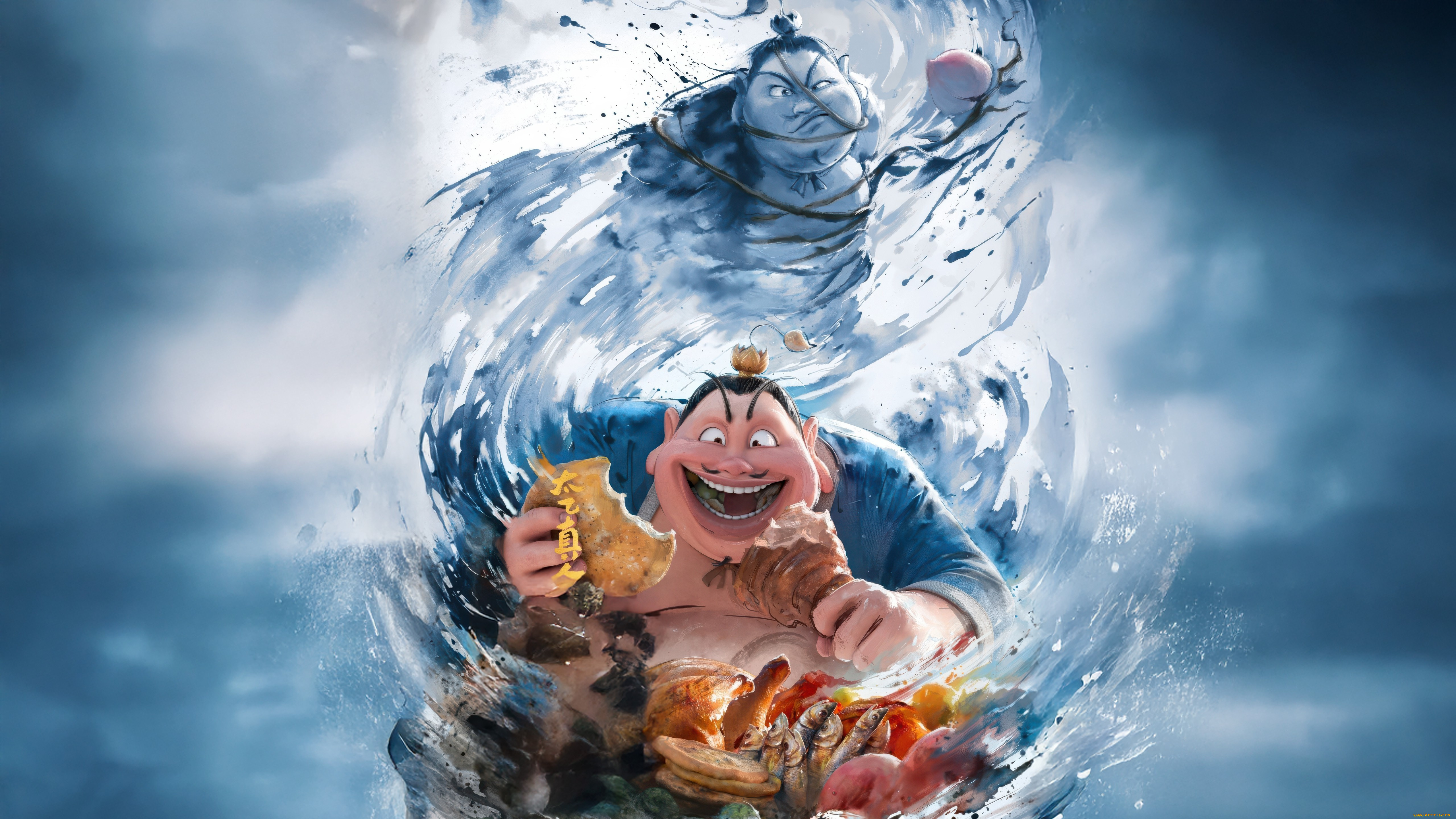 мультфильмы, ne, zha, zhi, mo, tong, nao, hai, ne, zha, zhi, mo, tong, nao, hai, нэчжа, побеждает, царя, драконов