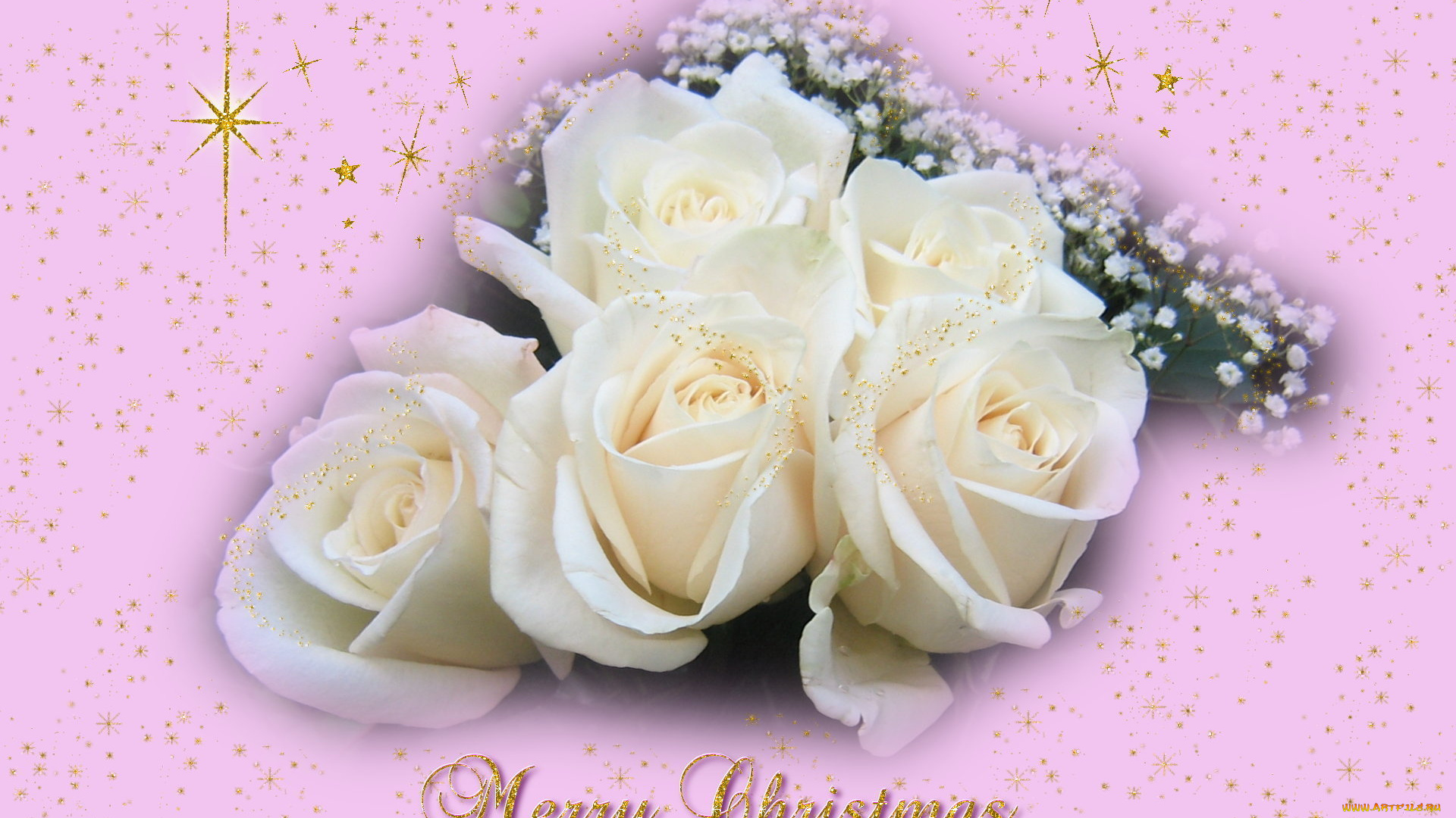 праздничные, мишура, гирлянды, цветы, розы