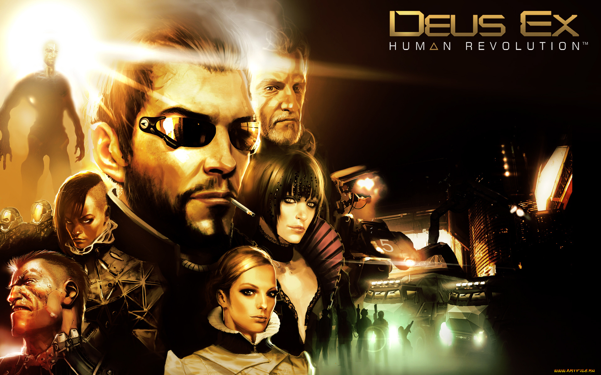 deus, ex, human, revolution, видео, игры, adam, jensen