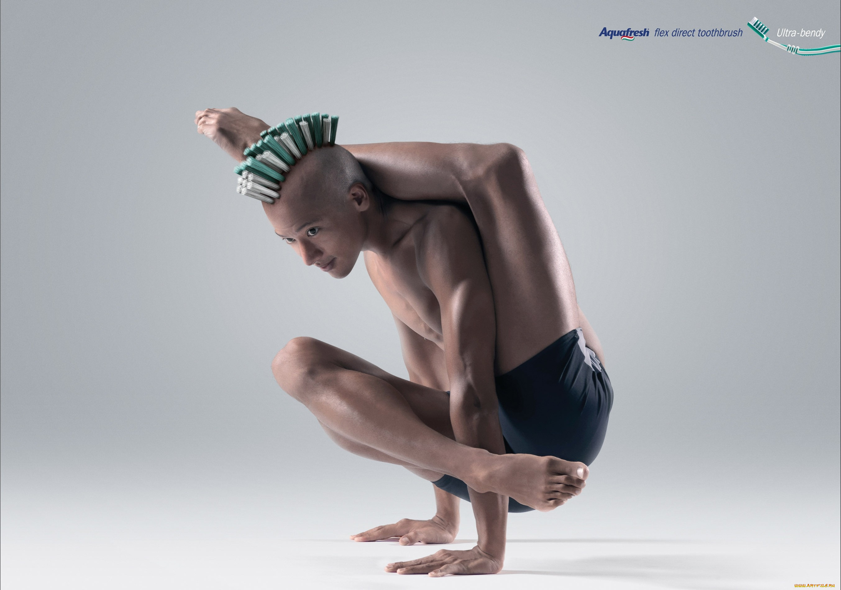 бренды, aquafresh, парень, йога, зубная, щетка